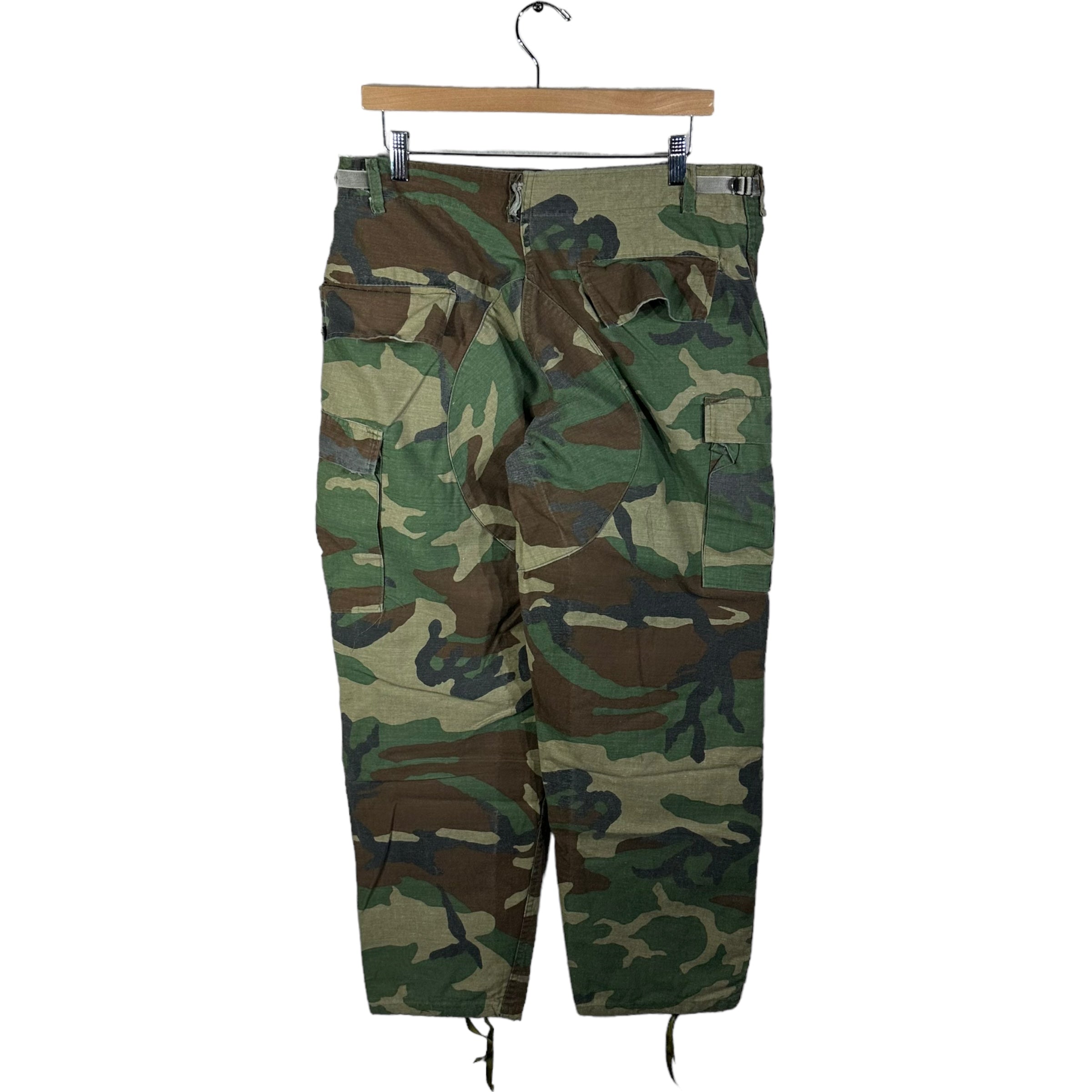 Vintage Military Double Knee Cargo Camo Pants