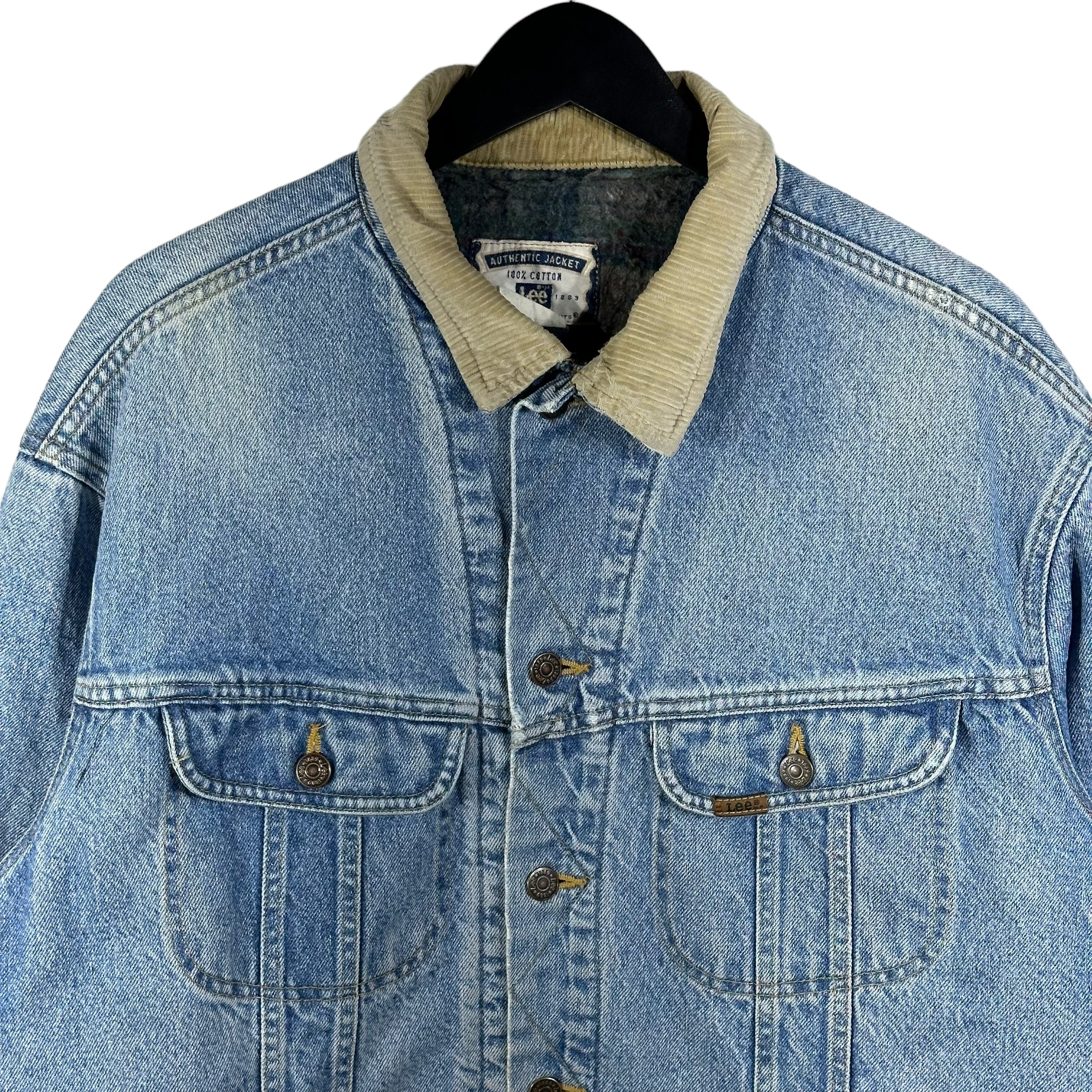 Vintage Lee Flannel Lined Denim Jacket