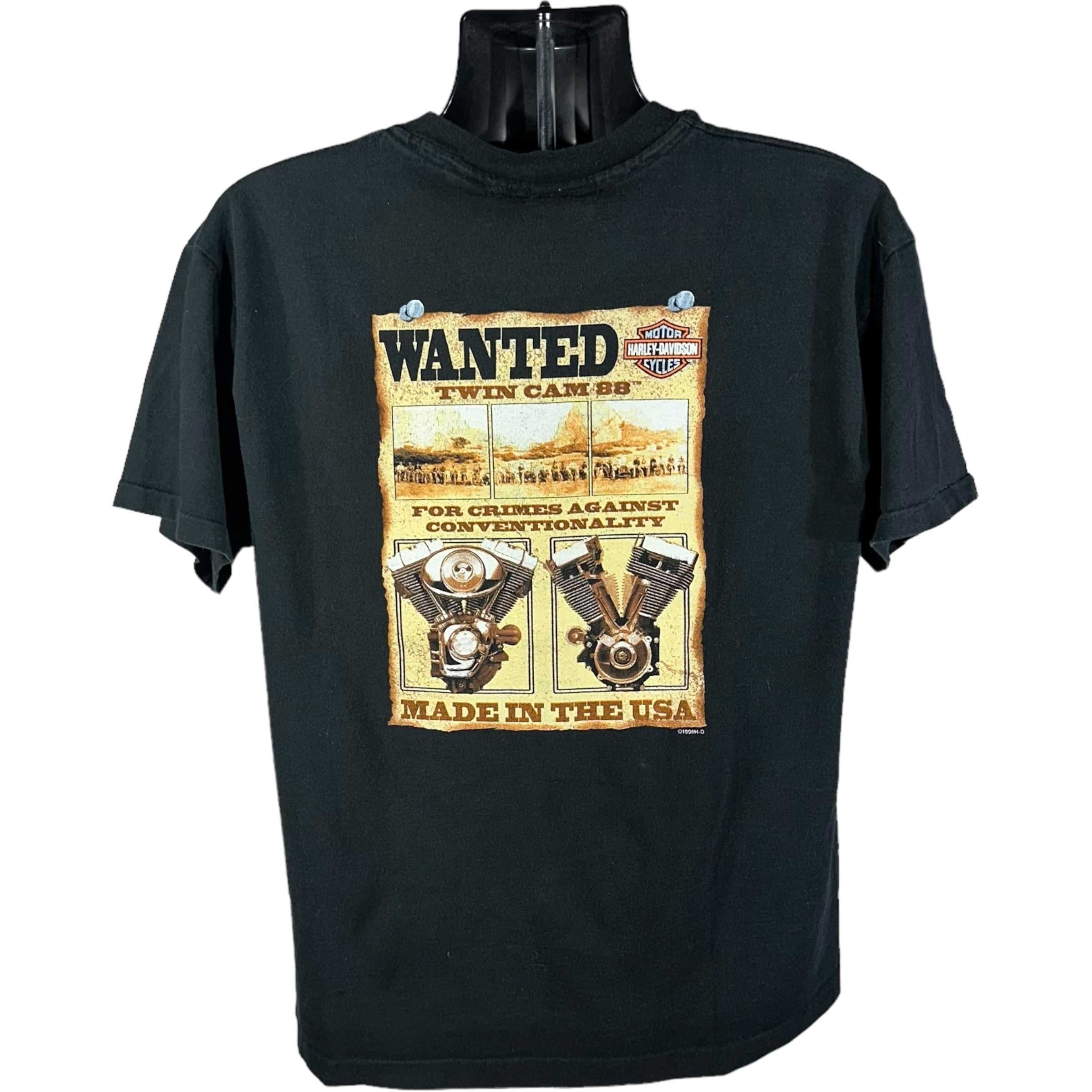 Vintage Harley Davidson "Wanted" Tee