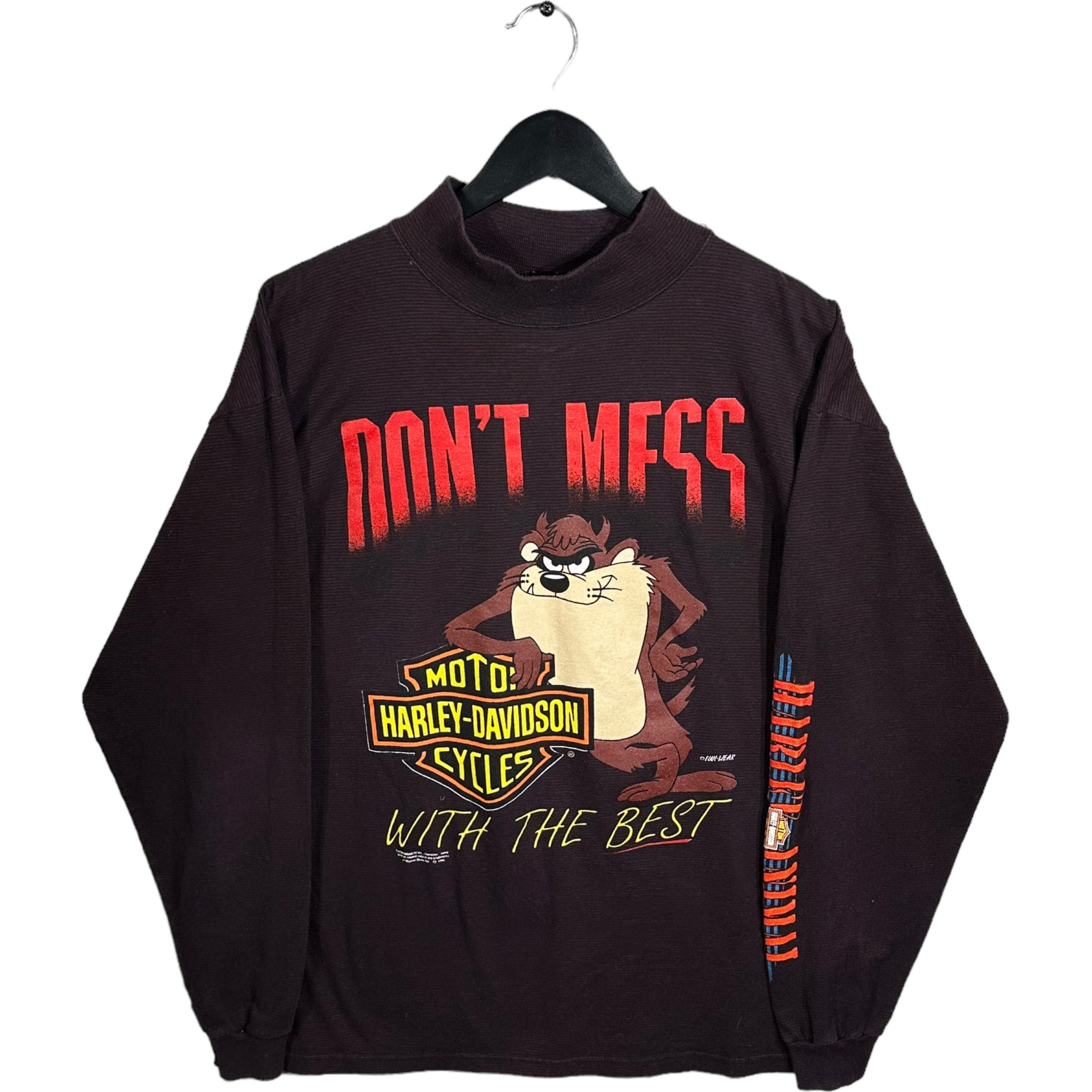 Vintage Harley Davidson Taz "Don't Mess With The Best" Long Sleeve
