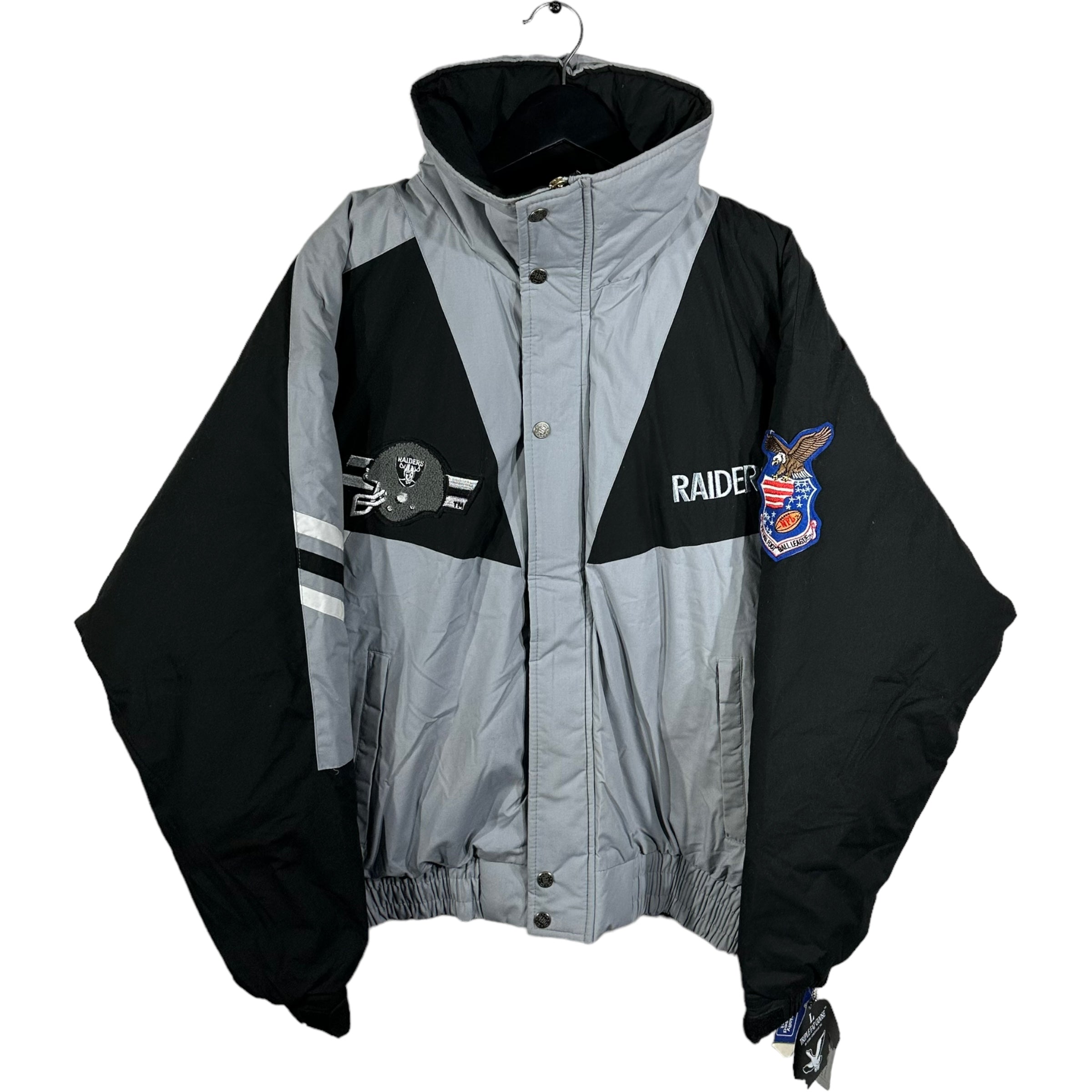 Vintage NWT Los Angeles Raiders Triple Fat Goose Puffer Jacket