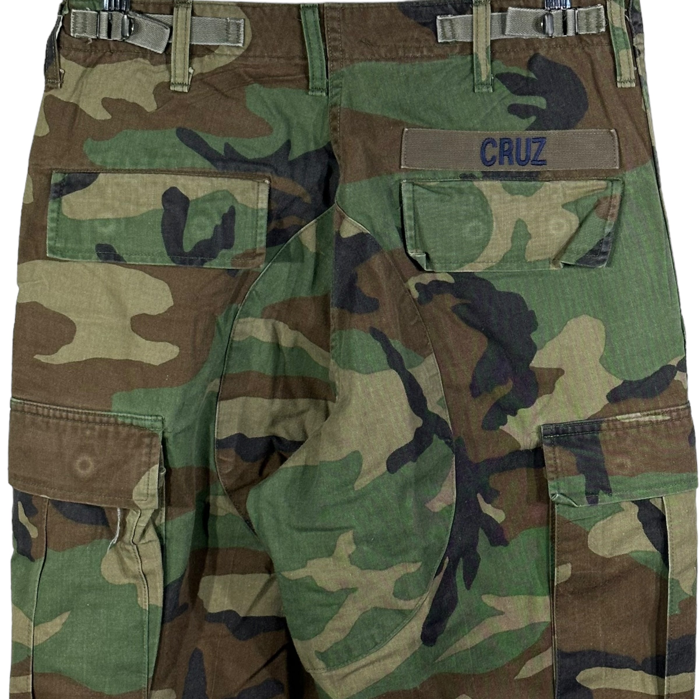 Vintage Military Cruz Personalized Double Knee Cargo Camo Pants