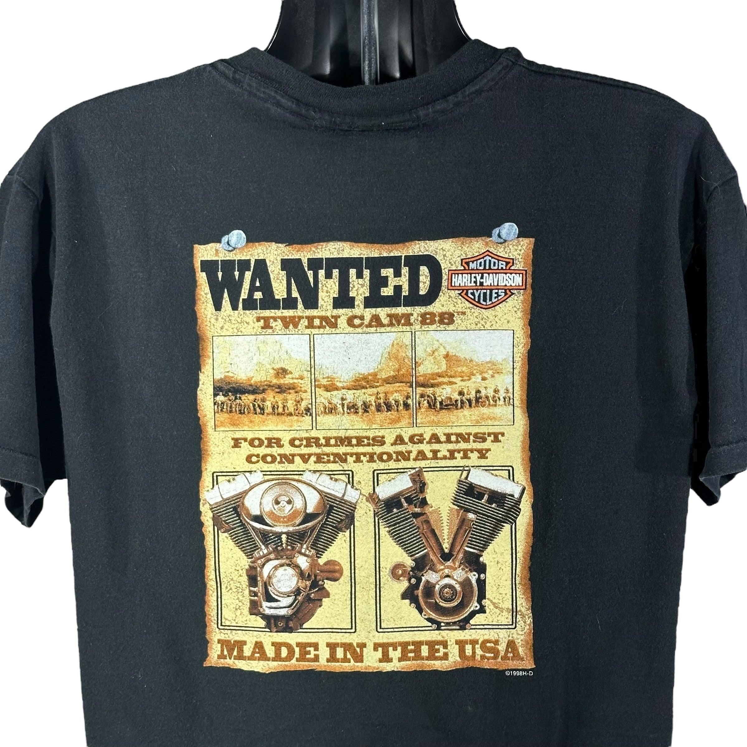 Vintage Harley Davidson "Wanted" Tee