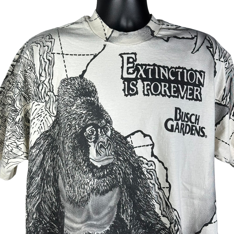 Vintage AOP "Extinction Is Forever" Busch Gardens Tee