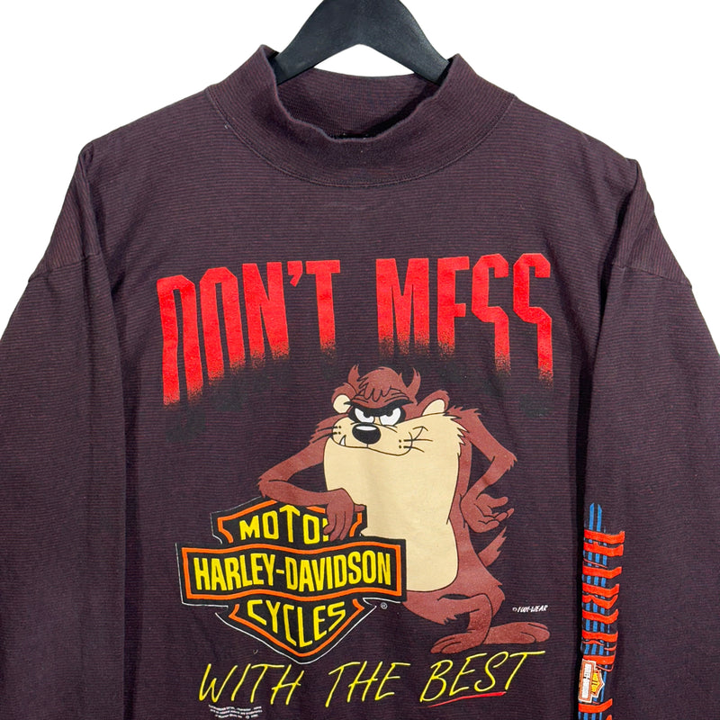 Vintage Harley Davidson Taz "Don't Mess With The Best" Long Sleeve