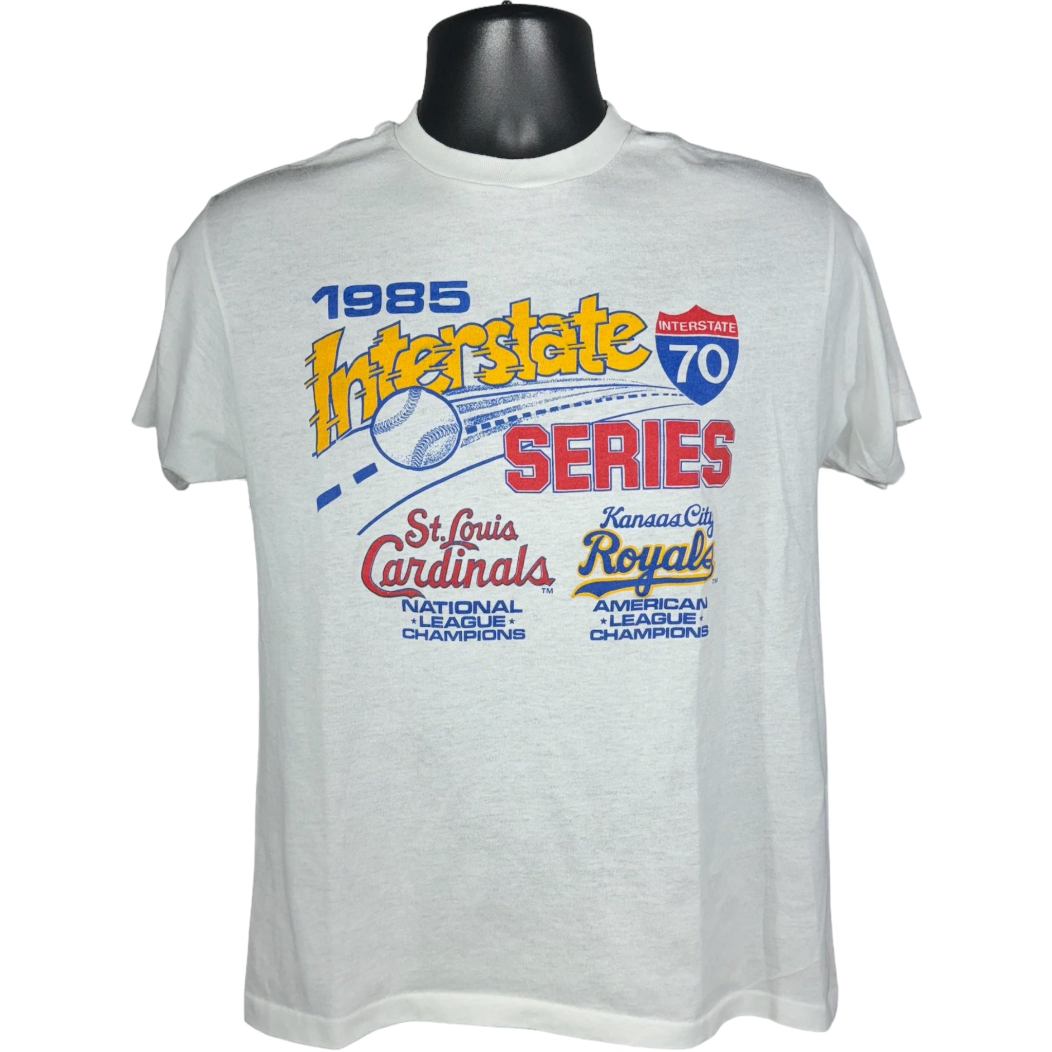 Vintage Interstate Series St. Louis Cardinals vs Kansas City Royals Youth Tee 1985