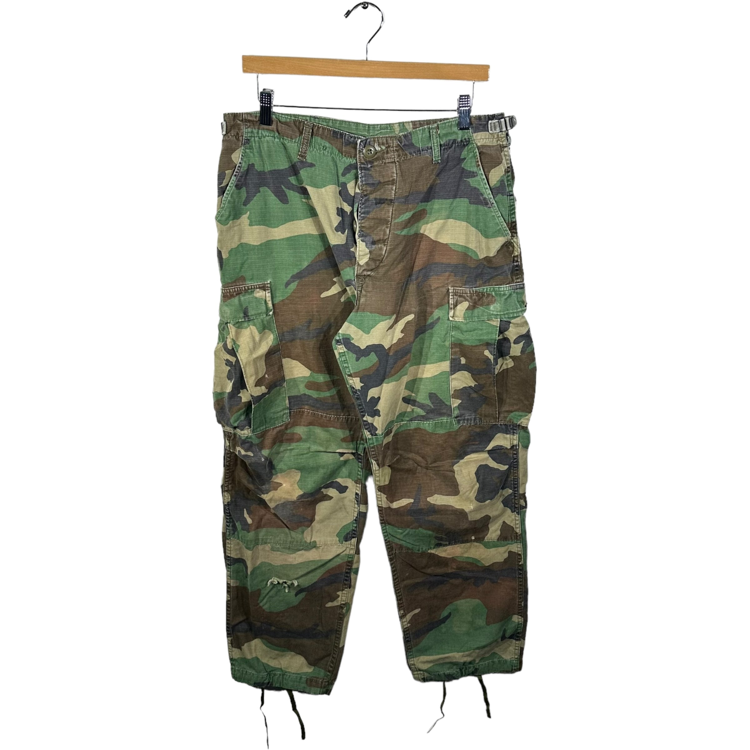 Vintage Military Double Knee Cargo Camo Pants