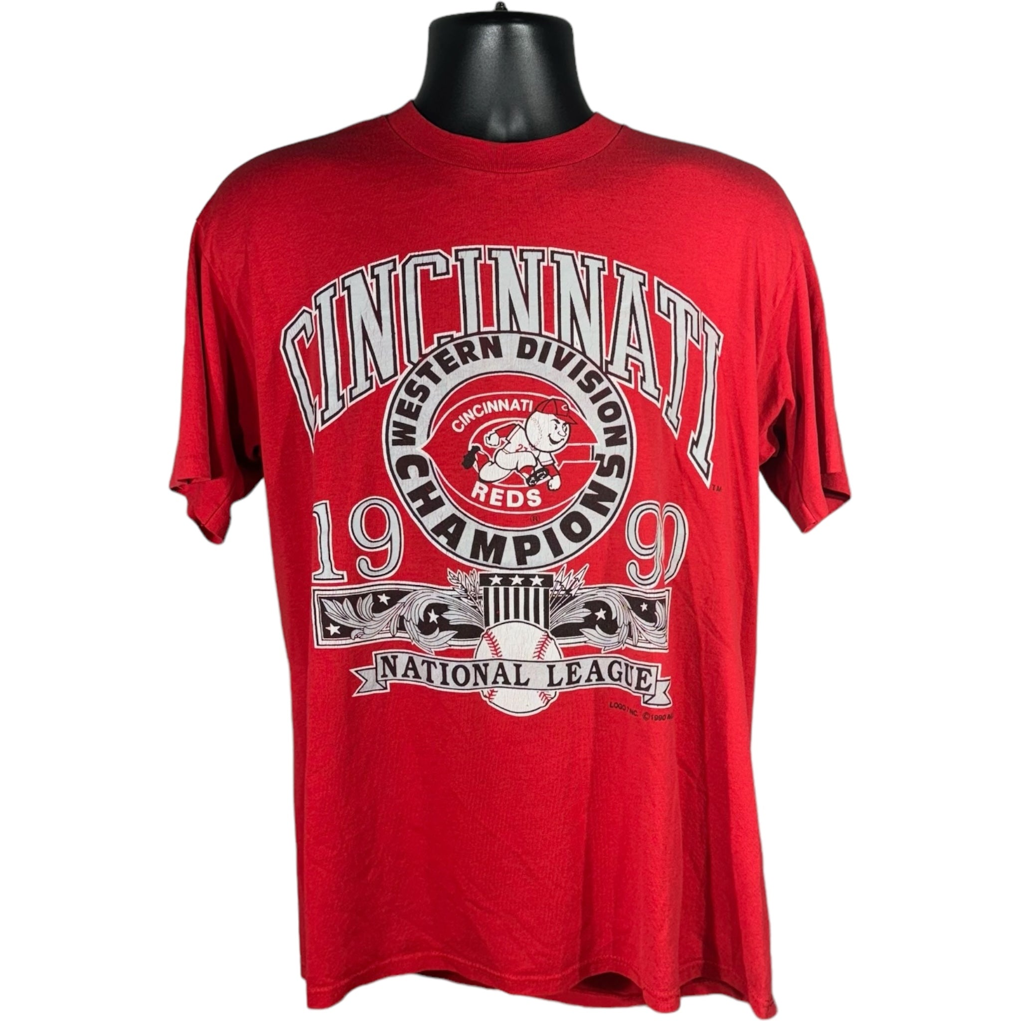 Vintage Cincinnati Baseball Western Division Champions Tee 1990