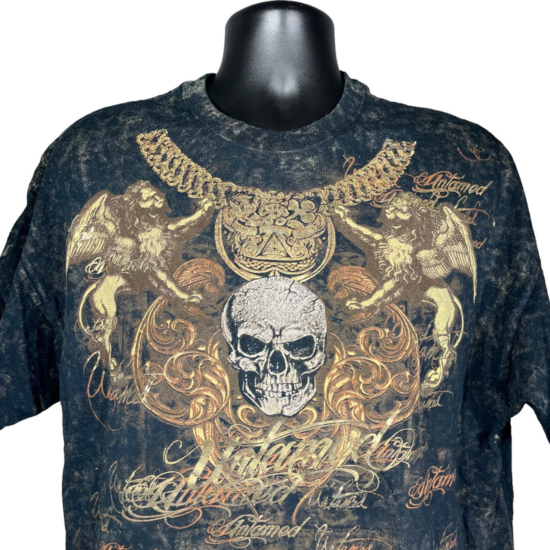 Untamed Skull Affliction Style Tee Y2K