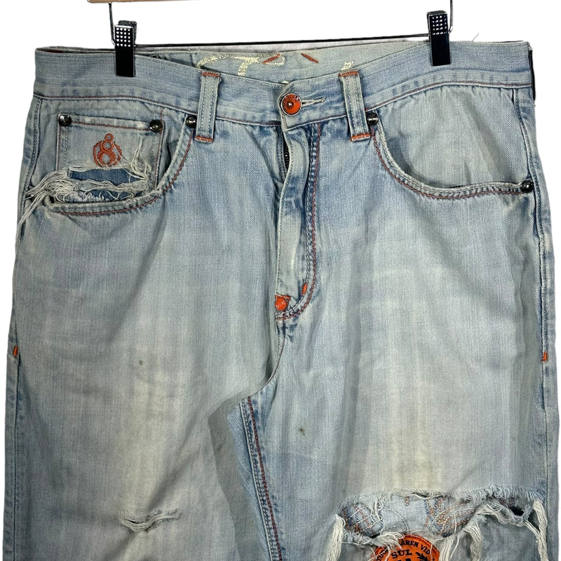 Vintage Eight Wide Leg Denim Jeans