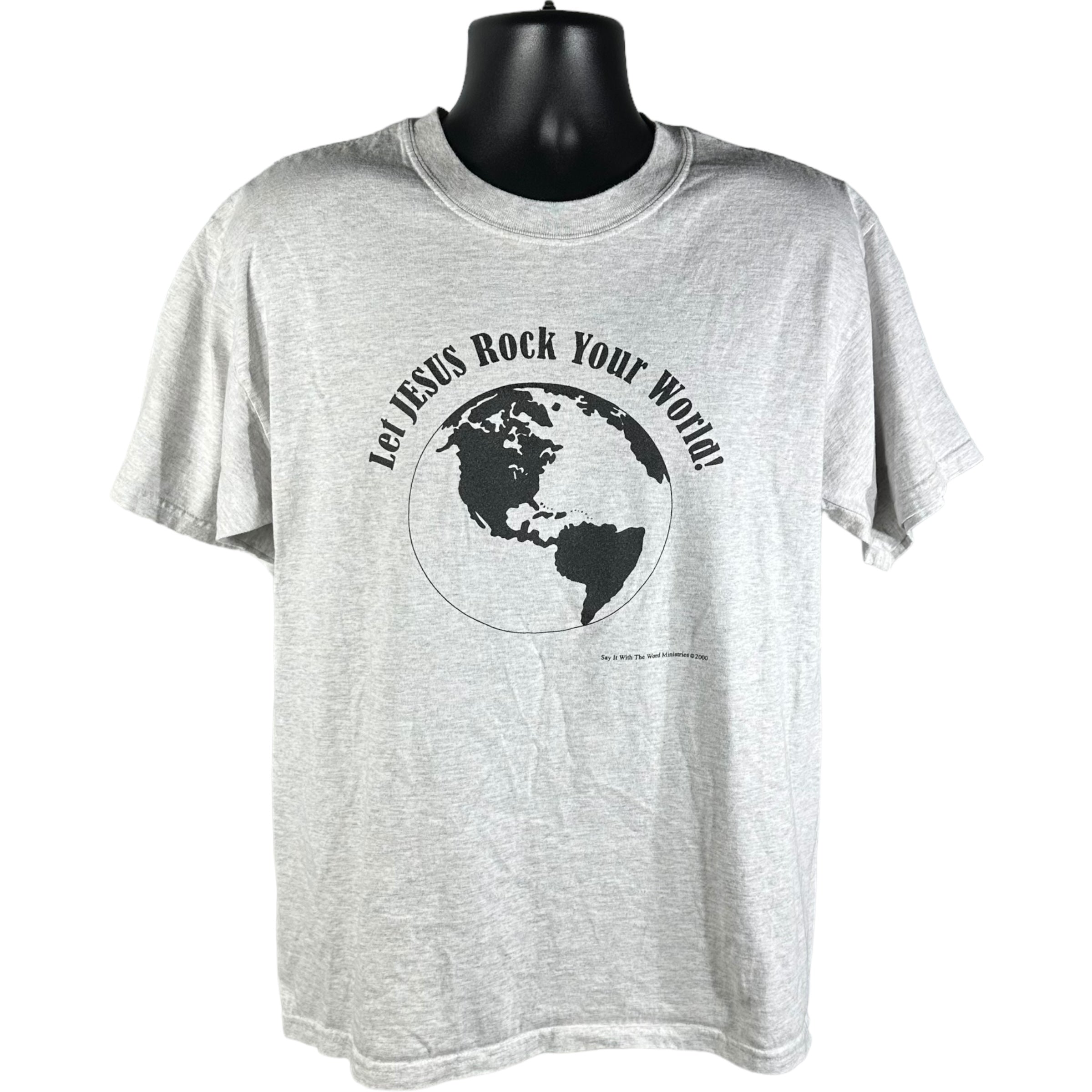 Vintage "Let Jesus Rock Your World" Jesus Tee