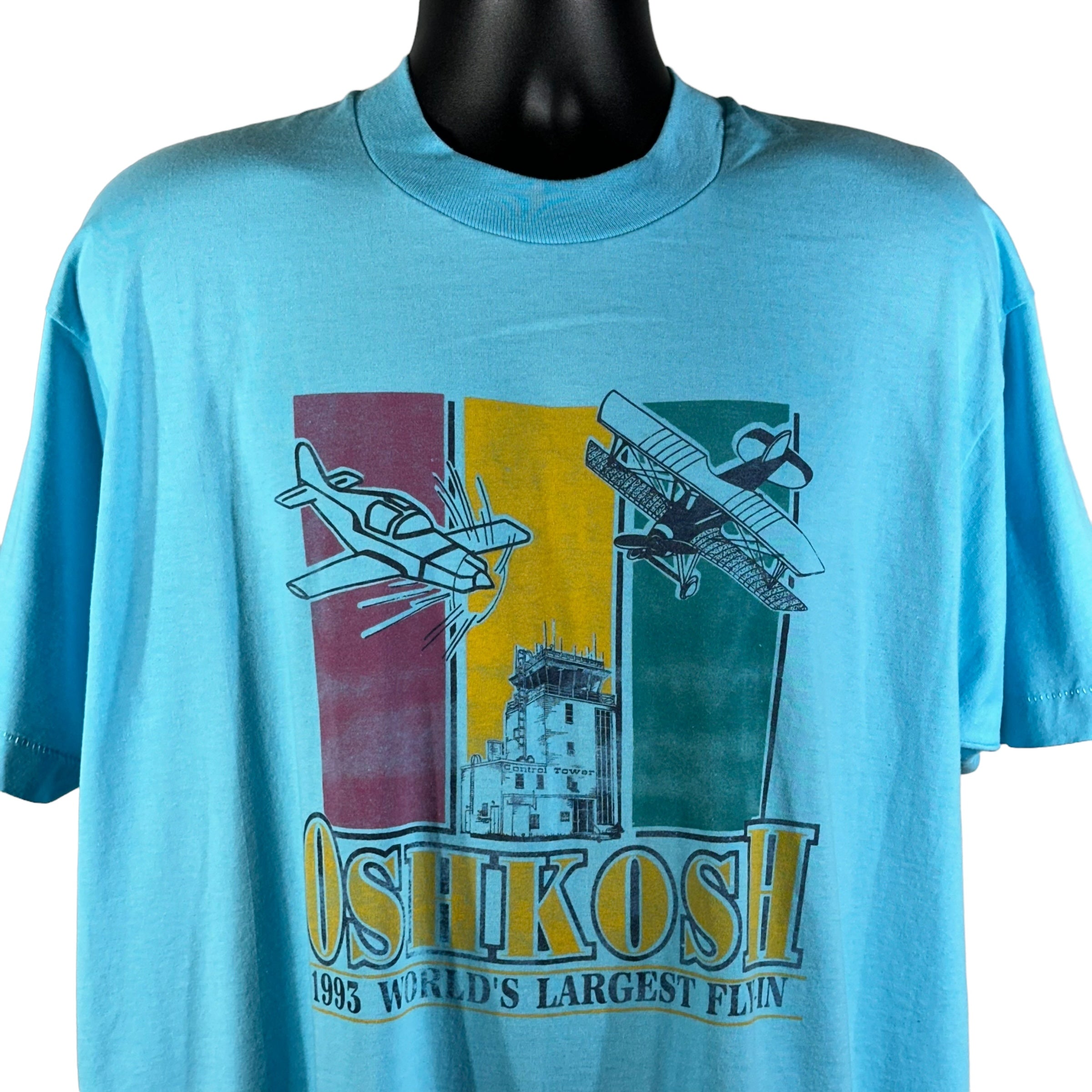 Vintage Oshkosh Worlds Largest Fly-In Tee 90s