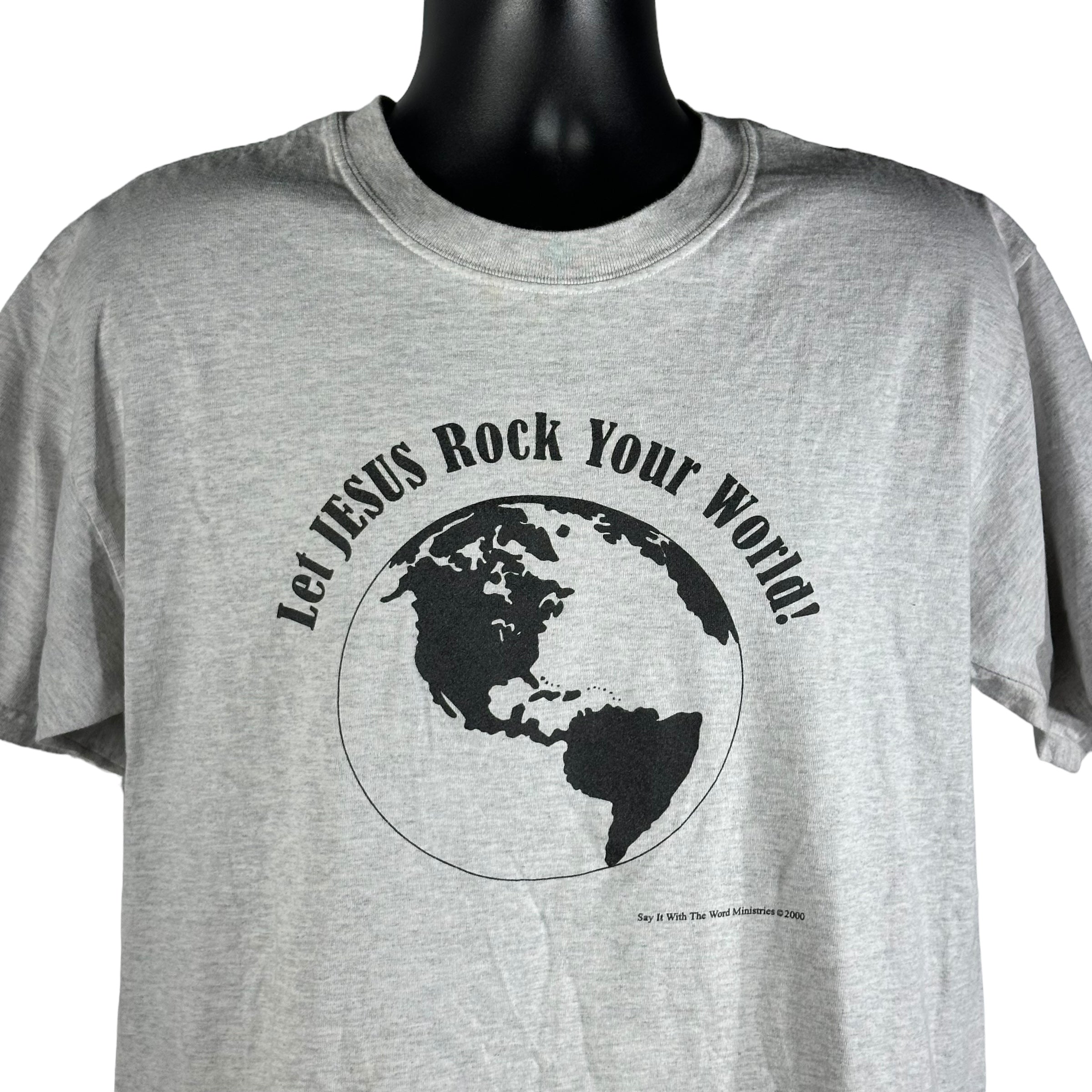 Vintage "Let Jesus Rock Your World" Jesus Tee