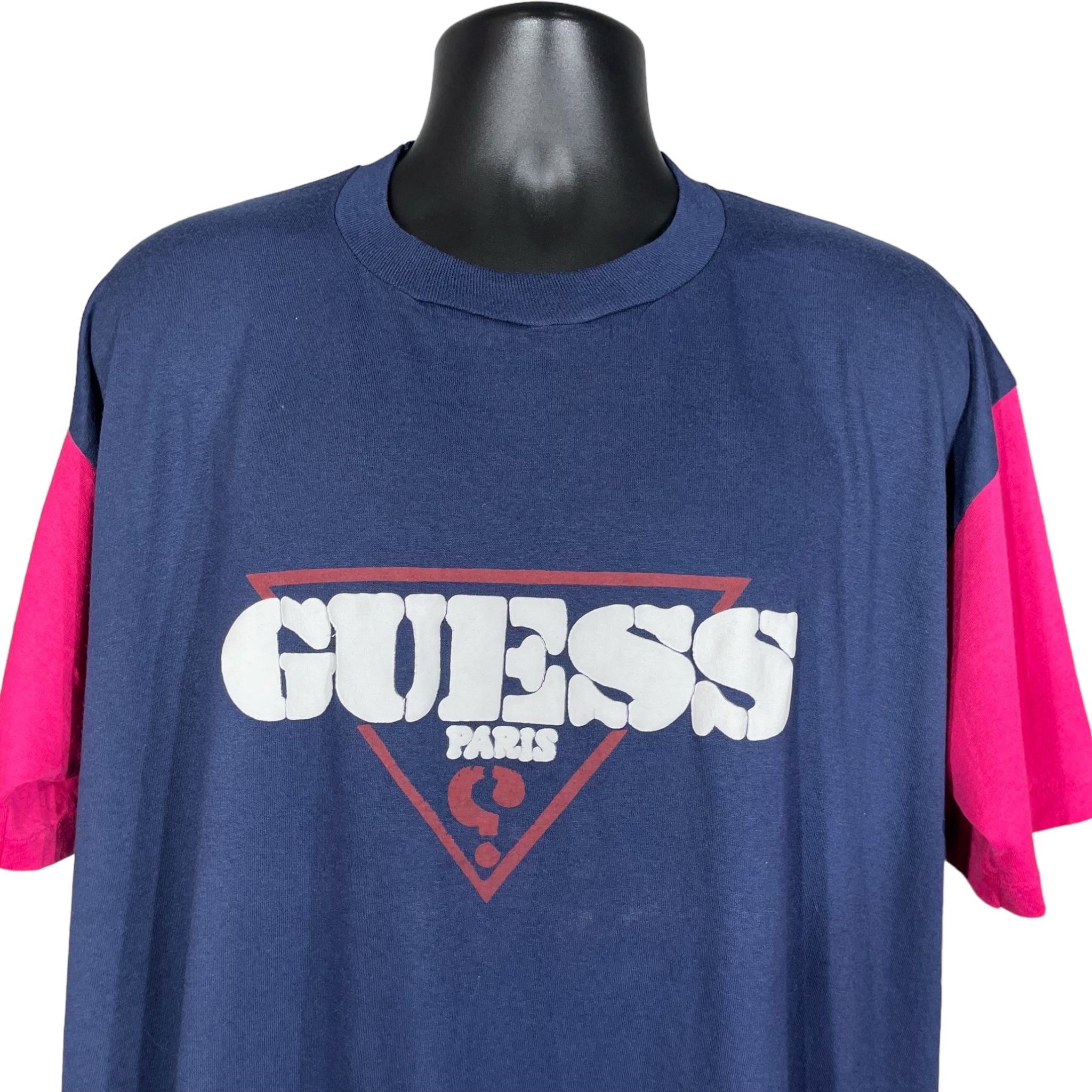 Vintage Guess Paris Two Tone Tee 90s