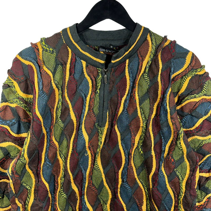 Vintage Coogi 3D Knit 1/4 Zip Sweater