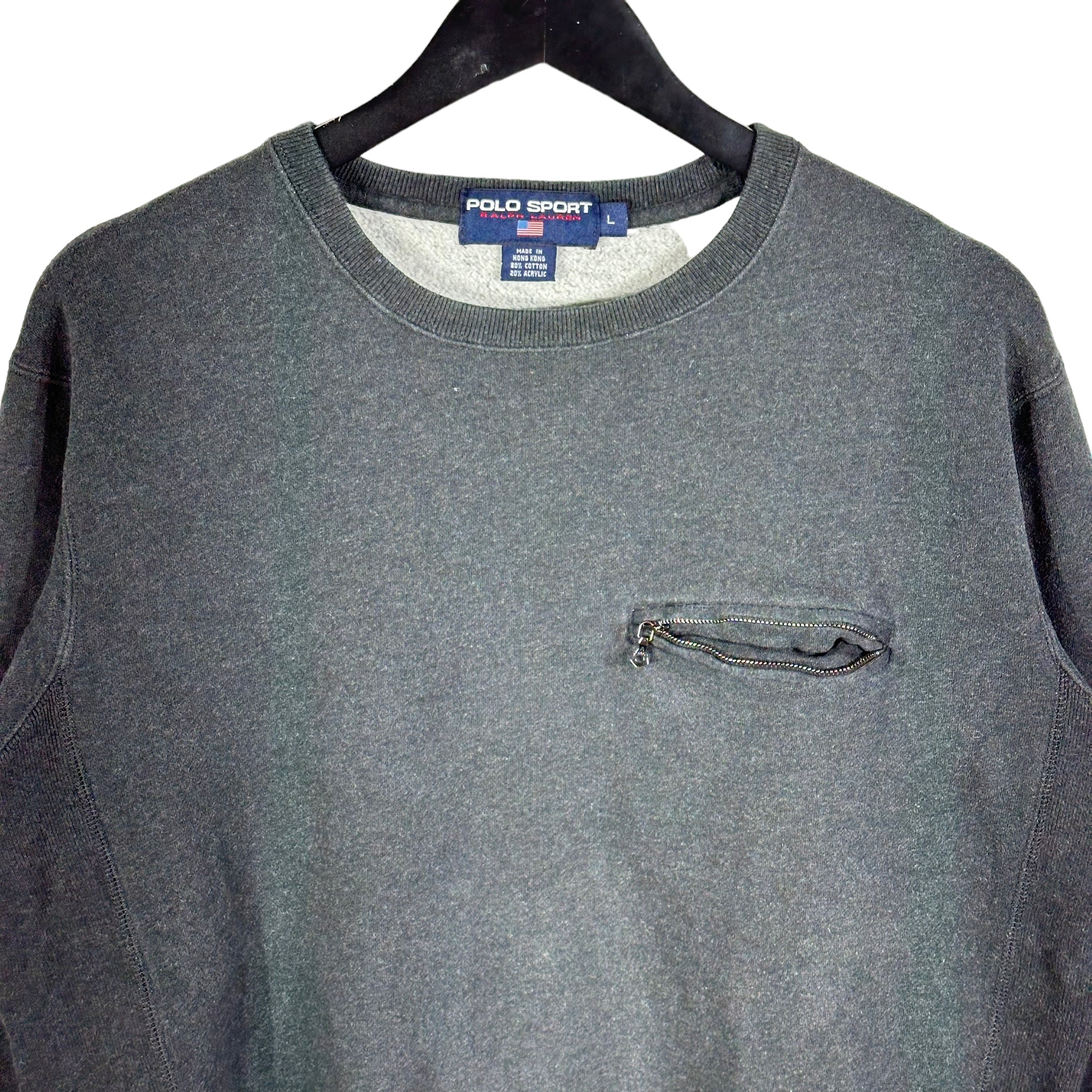 Vintage Polo Sport Zip Pocket Crewneck