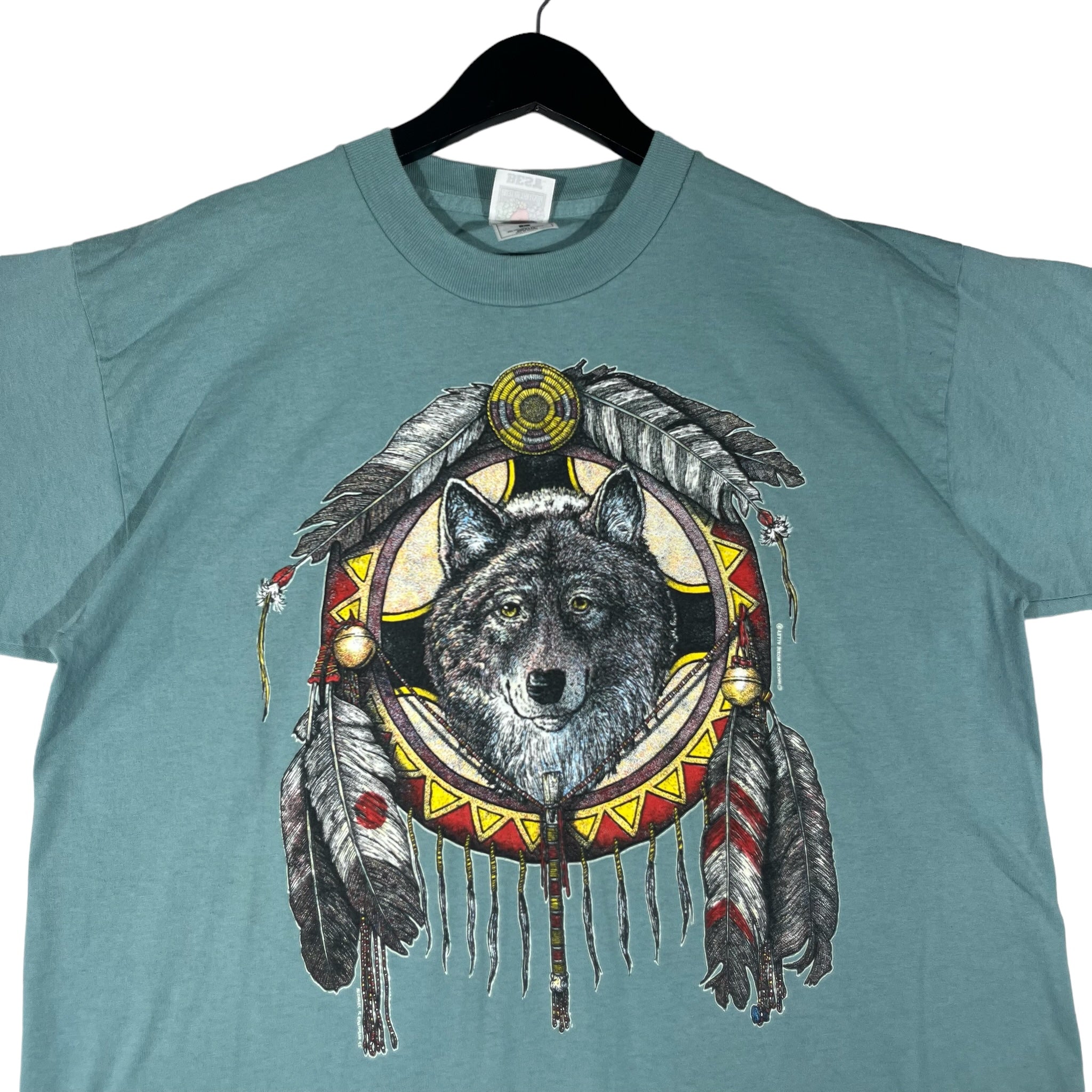 Vintage Wolf x Native American Graphic Tee 90s