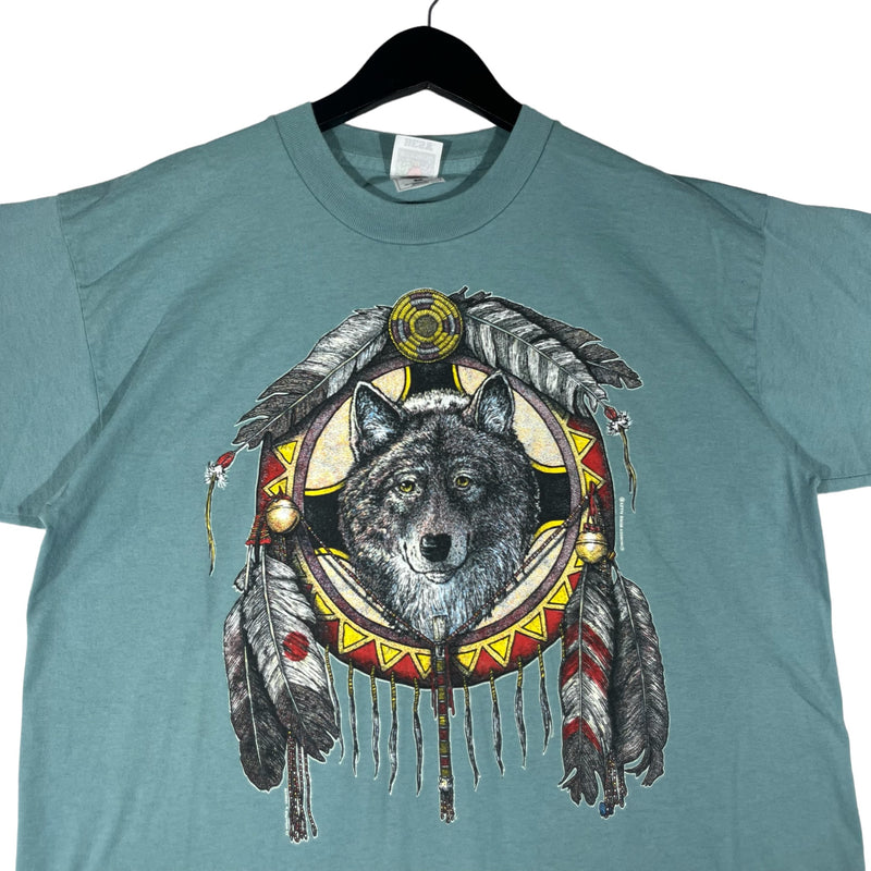 Vintage Wolf x Native American Graphic Tee 90s