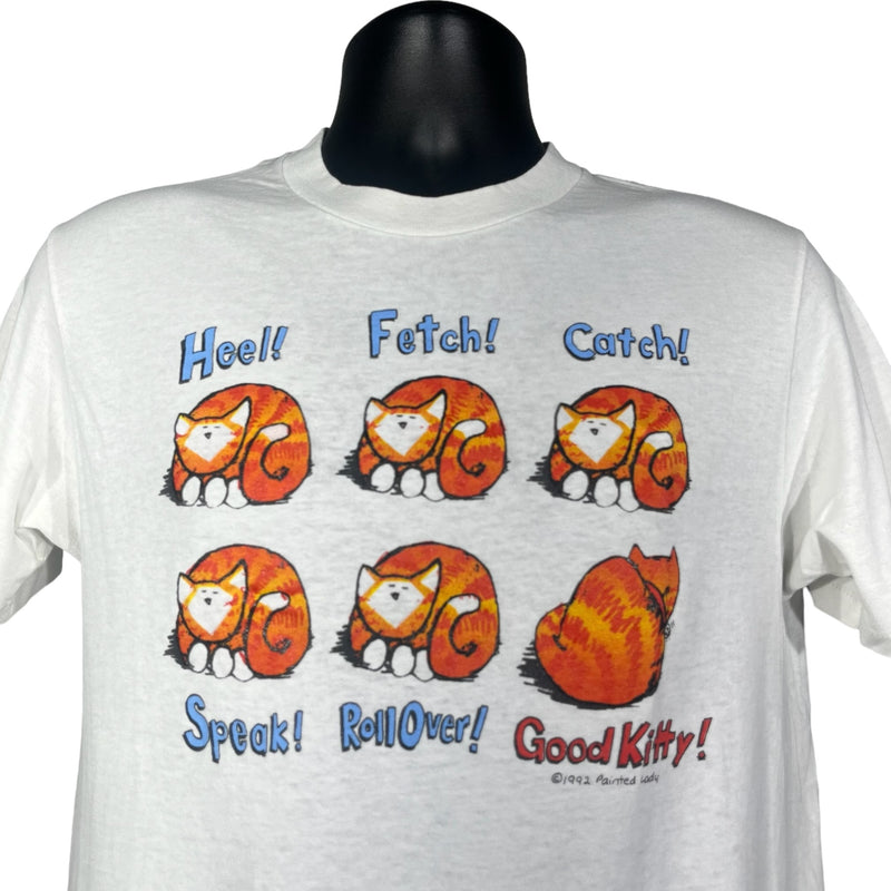 Vintage Cat Emotions Art Tee 1992