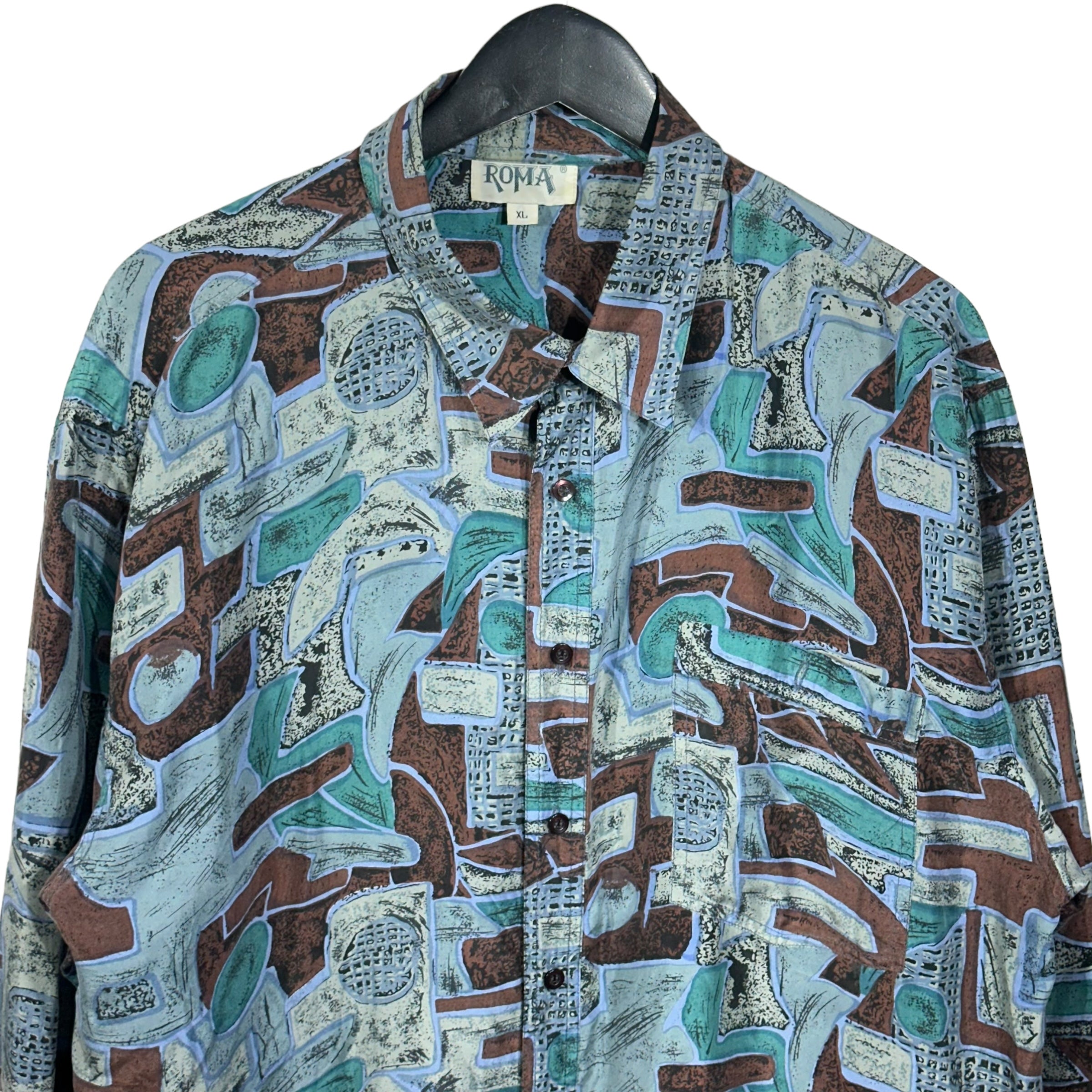 Vintage Abstract Button Down