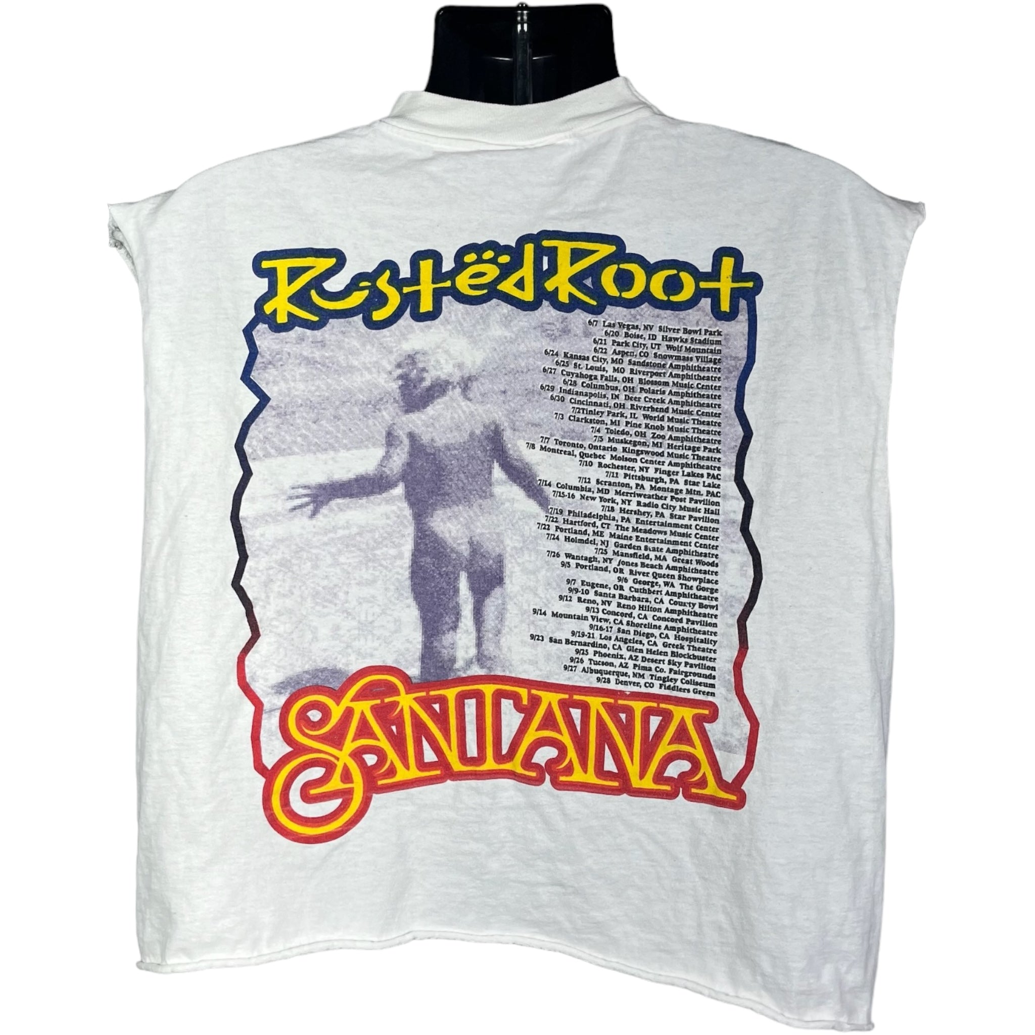 Vintage Santana Rusted Root Tour Cut Off Tee