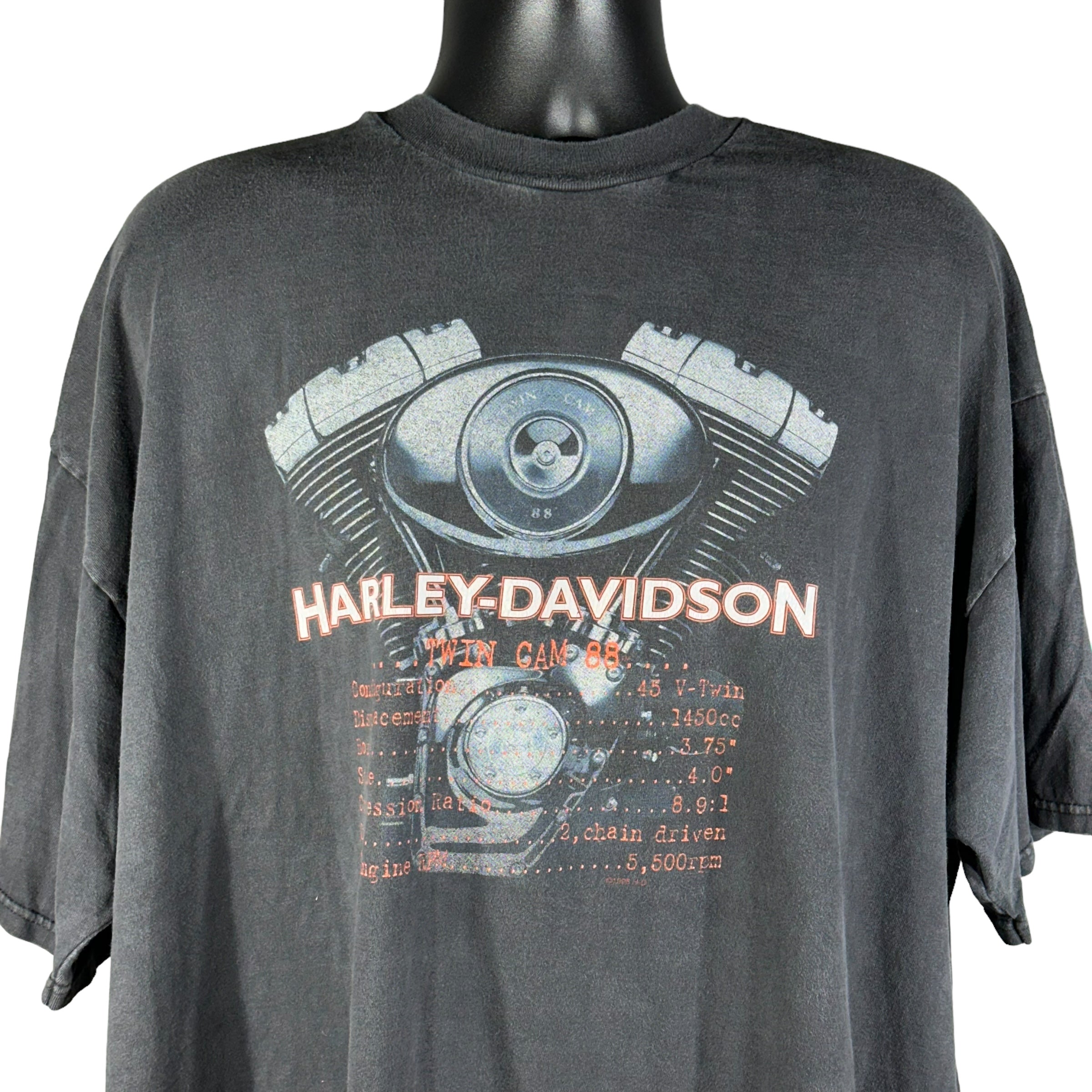 Vintage Harley Davidson Motocycle Engine Tee