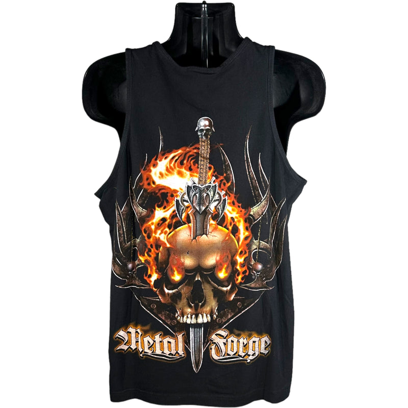 Vintage Meltal Force Skull & Sword Tank Top Tee