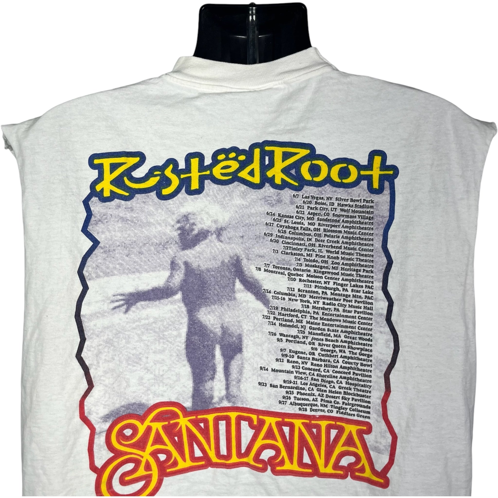 Vintage Santana Rusted Root Tour Cut Off Tee