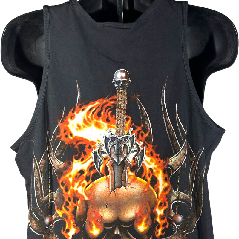 Vintage Meltal Force Skull & Sword Tank Top Tee