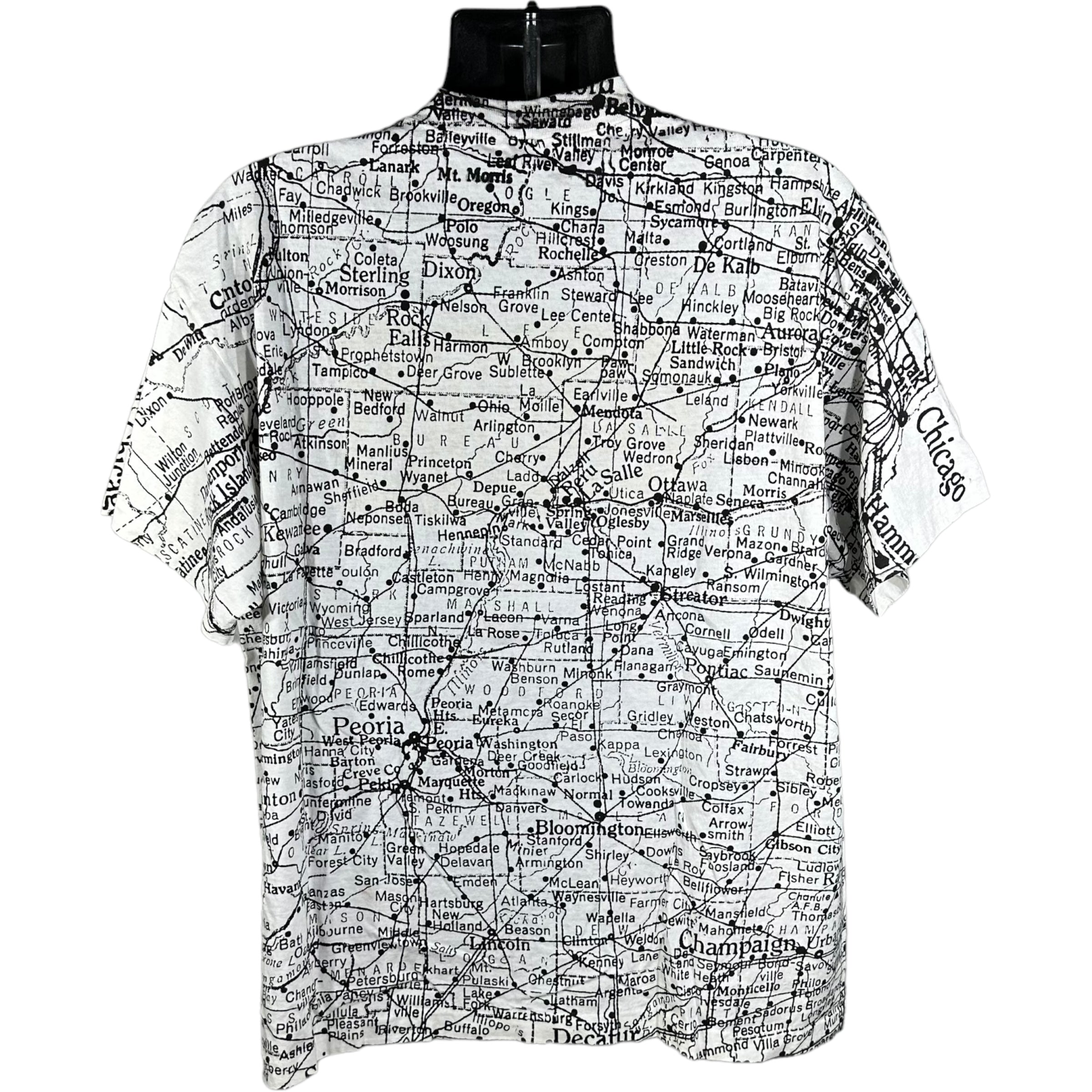 Vintage AOP Illinois Map Tee