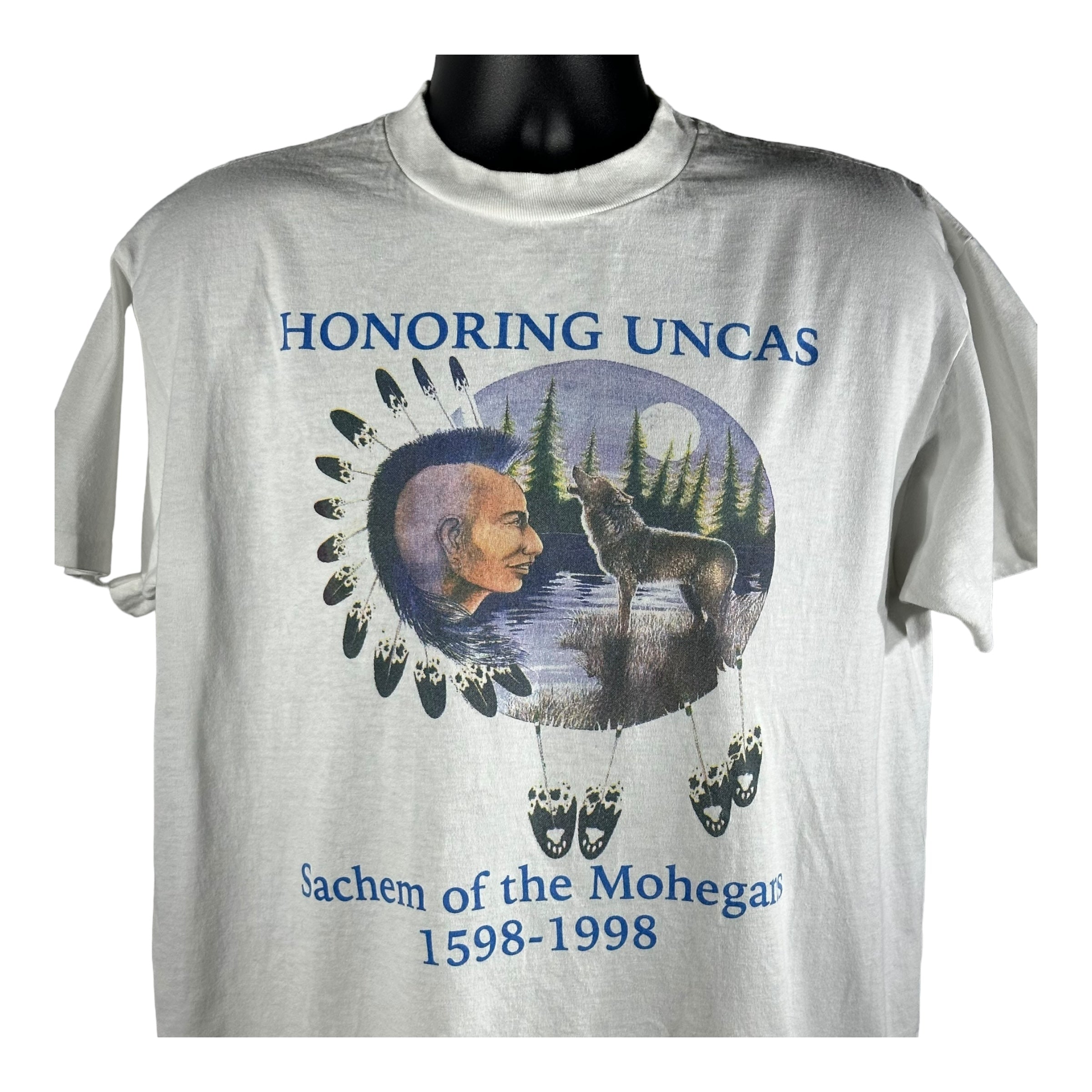 Vintage Honoring Uncas Sachem Of The Mohegans Tee