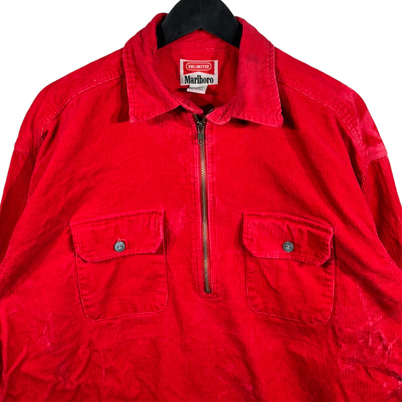 Vintage Marlboro 1/2 Zip Corduroy Jacket