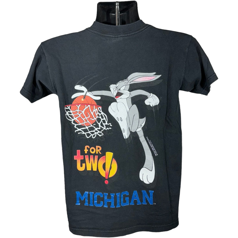 Vintage Youth Michigan "Bugs ... For Two!" Bugs Bunny Basketball Mullet Tee