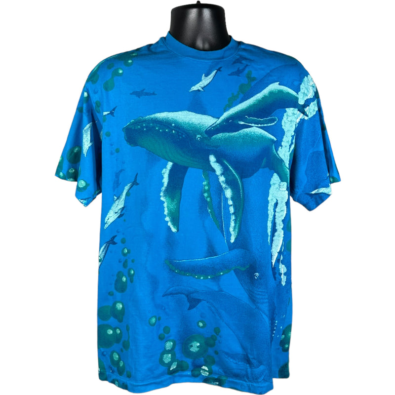 Vintage AOP Whale Tee