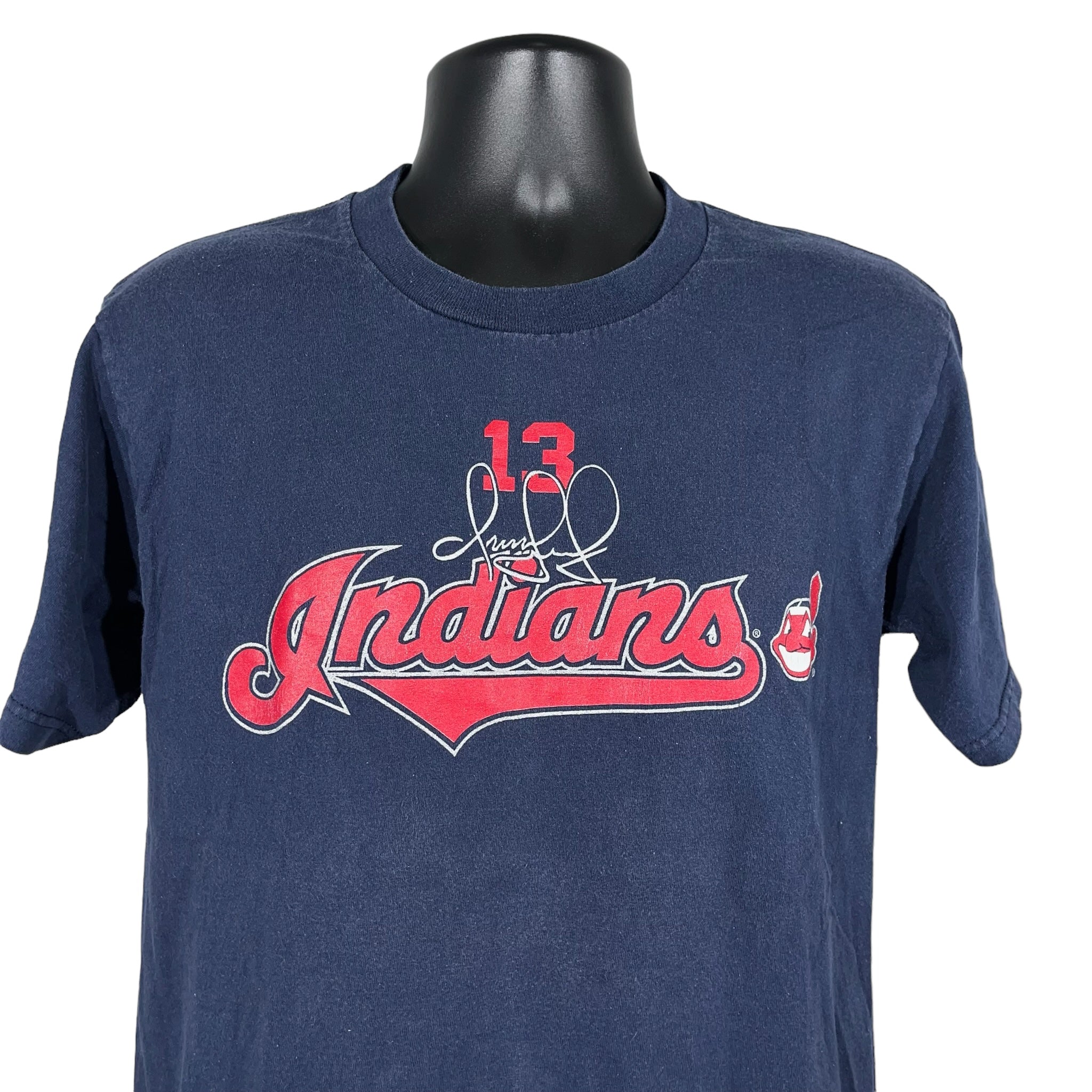 Vintage Cleveland Indians #13 Omar Vizquel Graphic Tee 90s