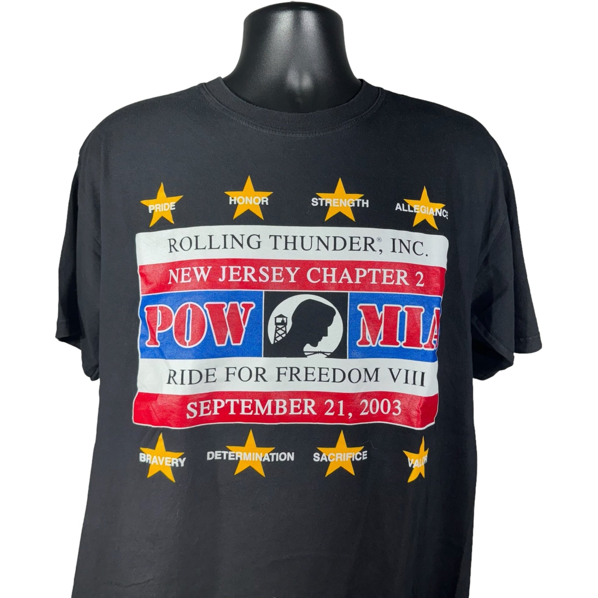 Vintage Rolling Thunder Pow MIA "Ride For Freedom VIII" Tee