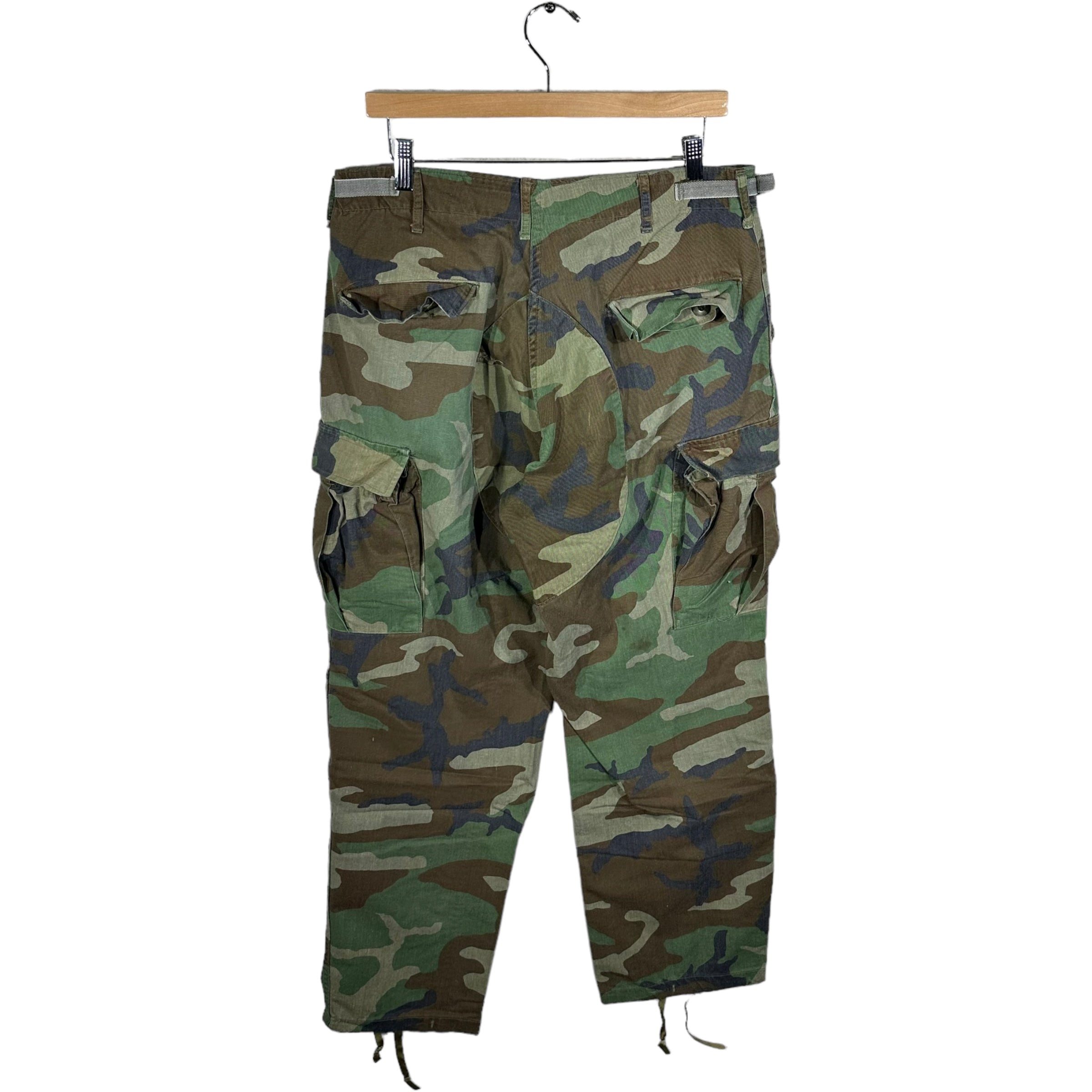 Vintage Military Double Knee Cargo Camo Pants