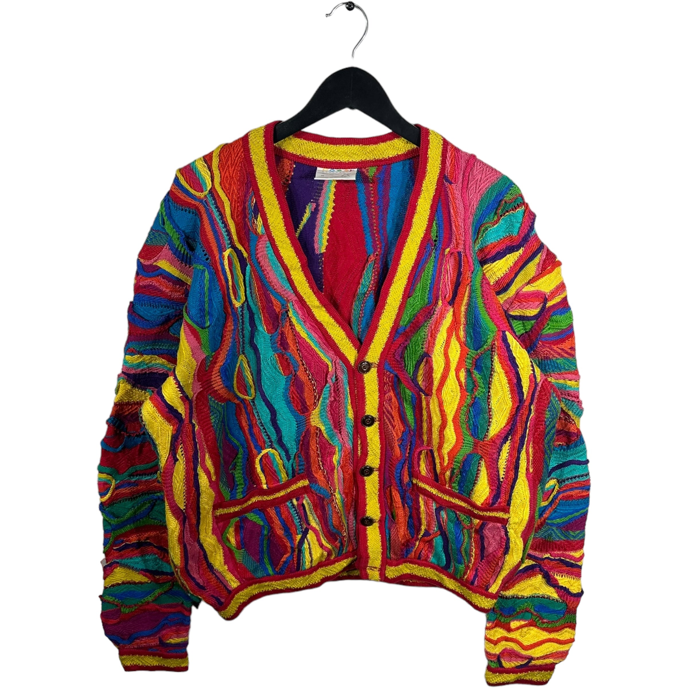 Vintage Coogi 3D Knit Cardigan Sweater