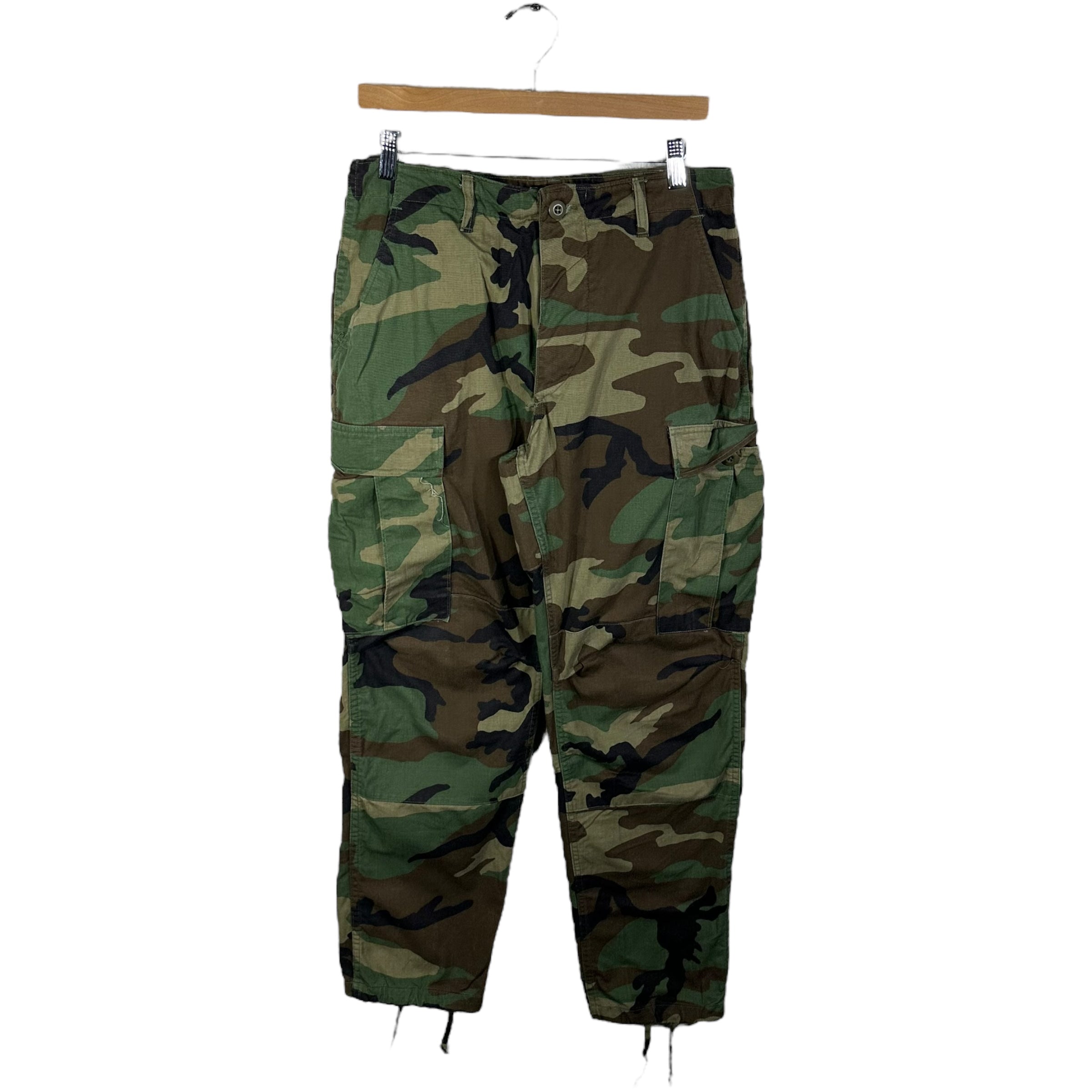 Vintage Military Double Knee Cargo Camo Pants