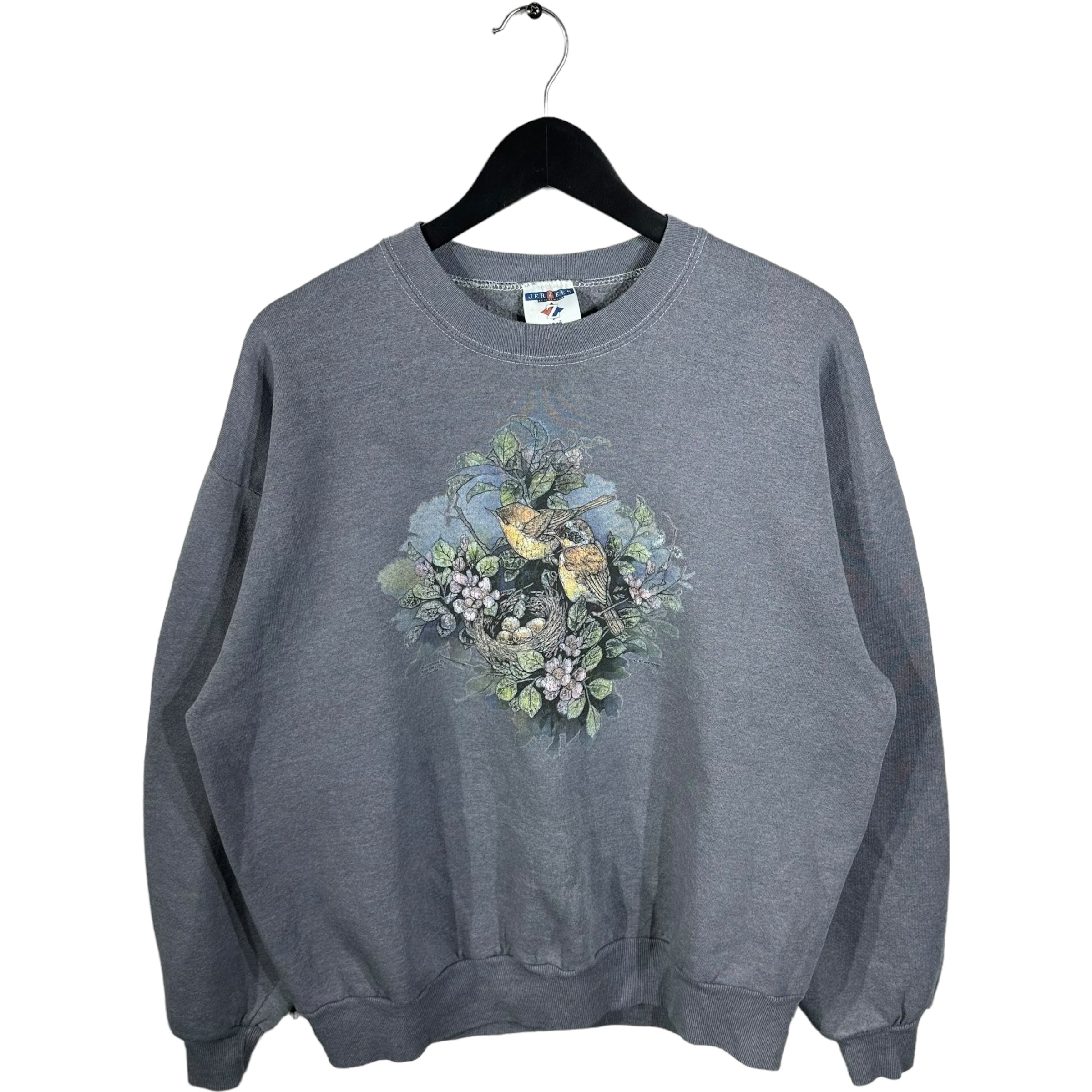 Vintage Bird Nest Art Crewneck