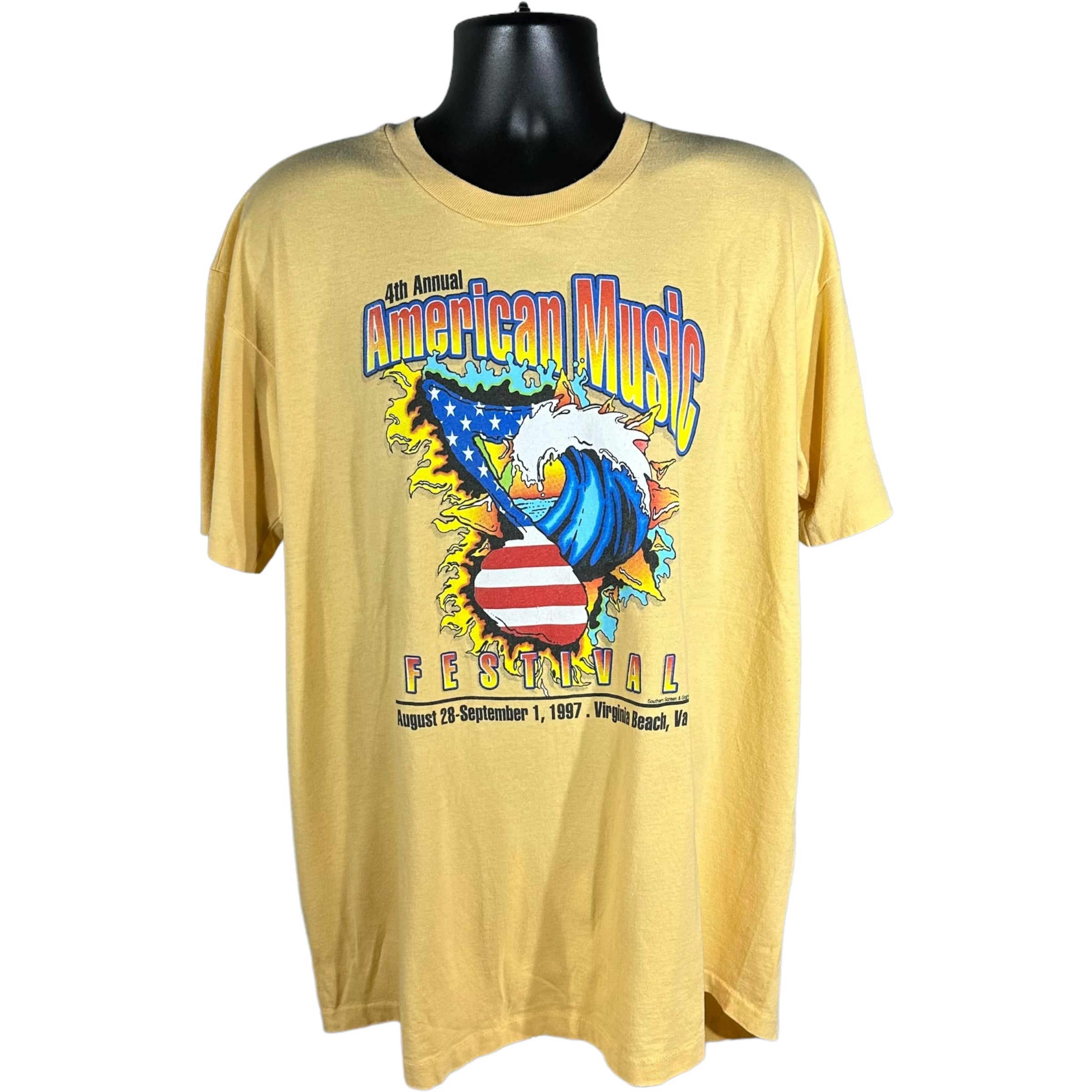 Vintage 4th Annual American Music Festival Tee 1997