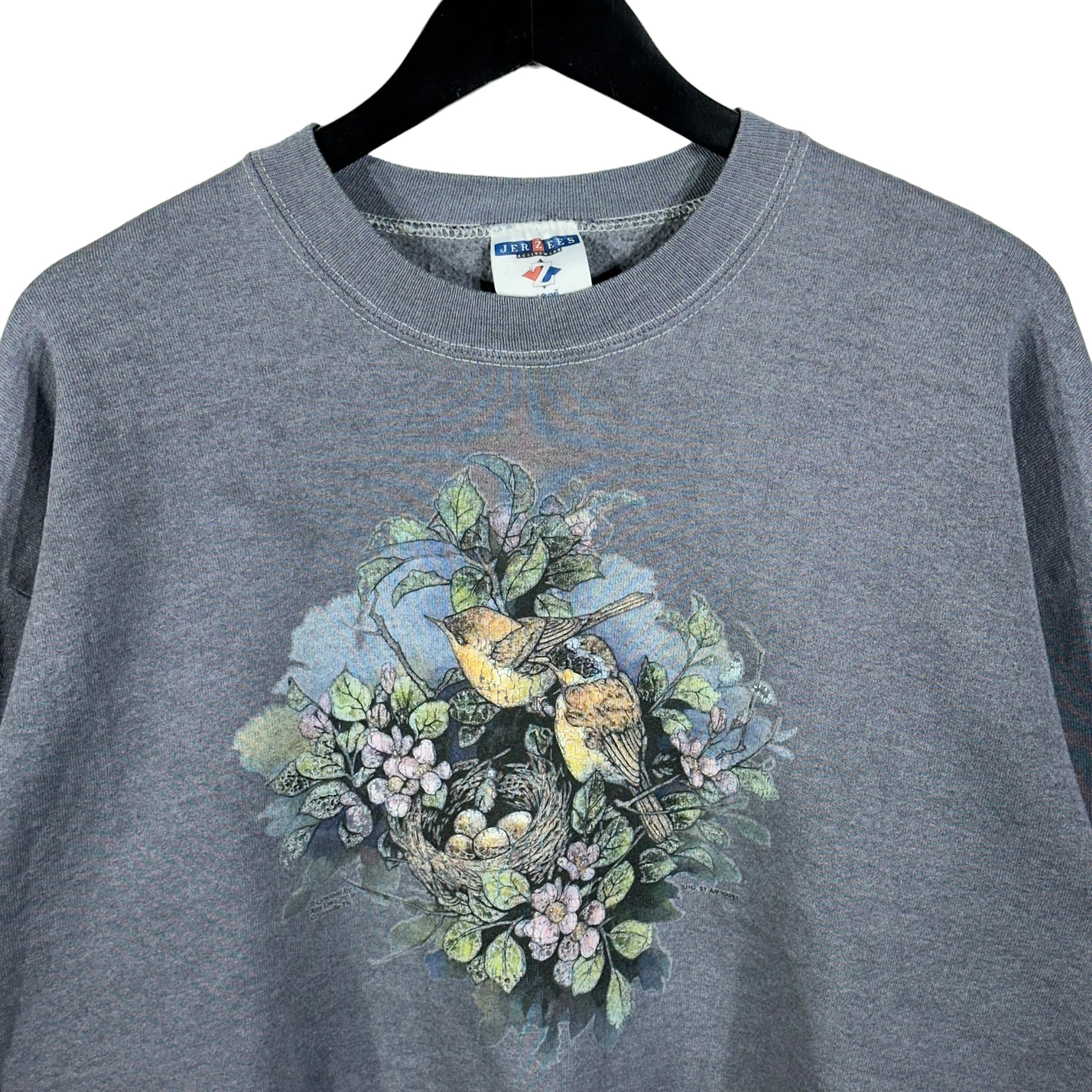 Vintage Bird Nest Art Crewneck