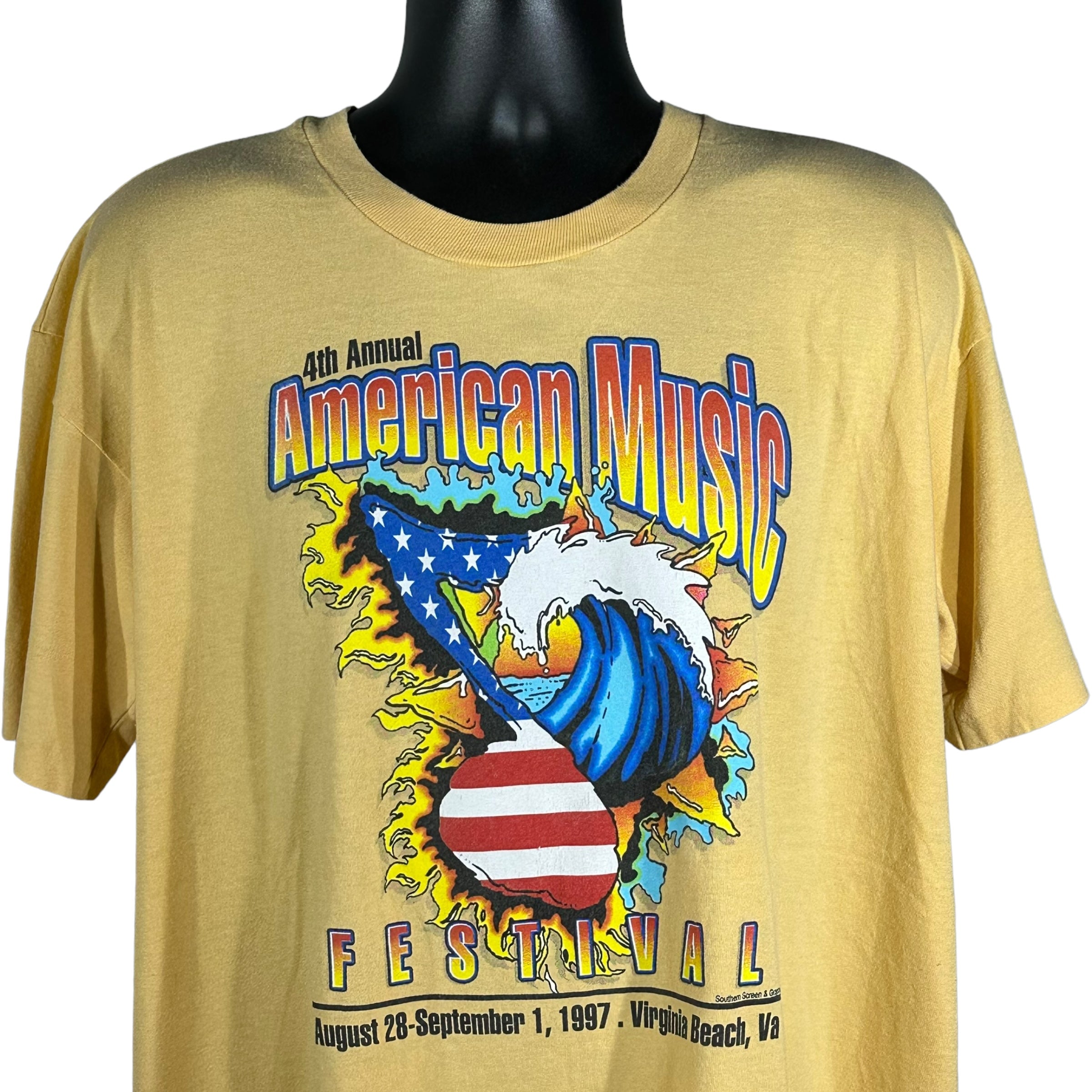 Vintage 4th Annual American Music Festival Tee 1997