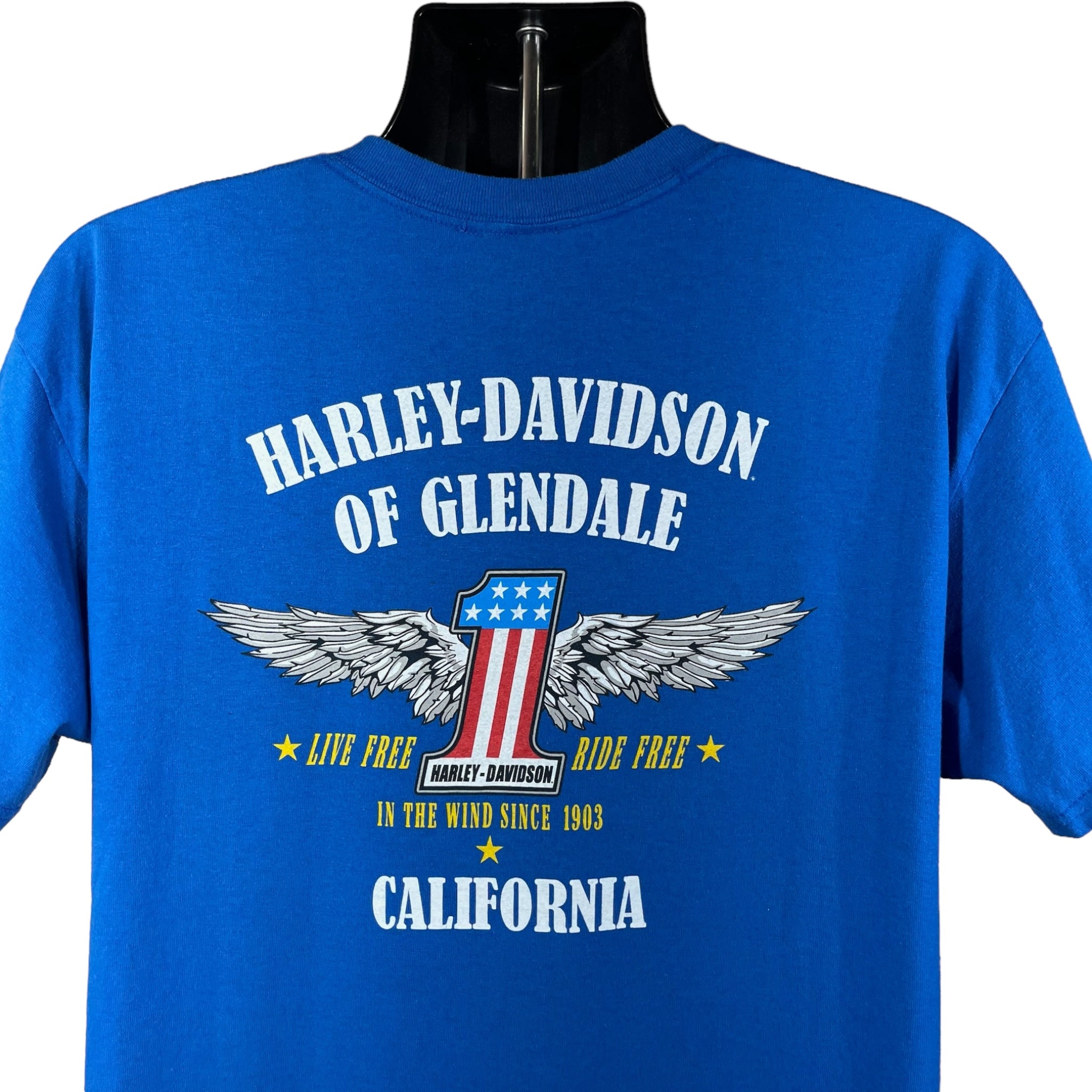 Vintage Harley Davidson Glendale California #1 Tee