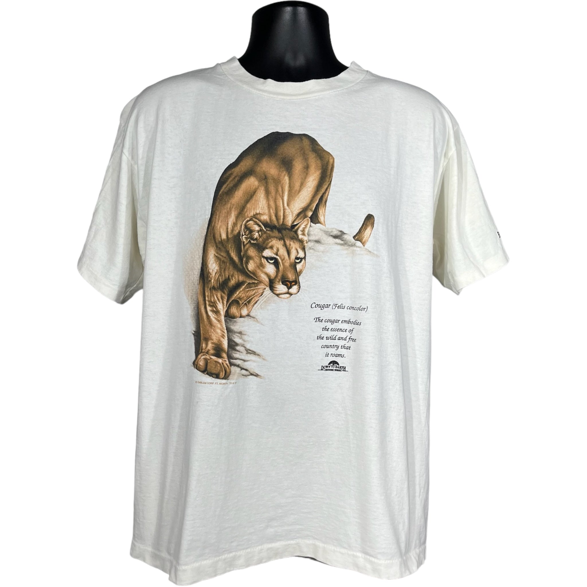 Vintage 3D Emblem Cougar Tee 90s