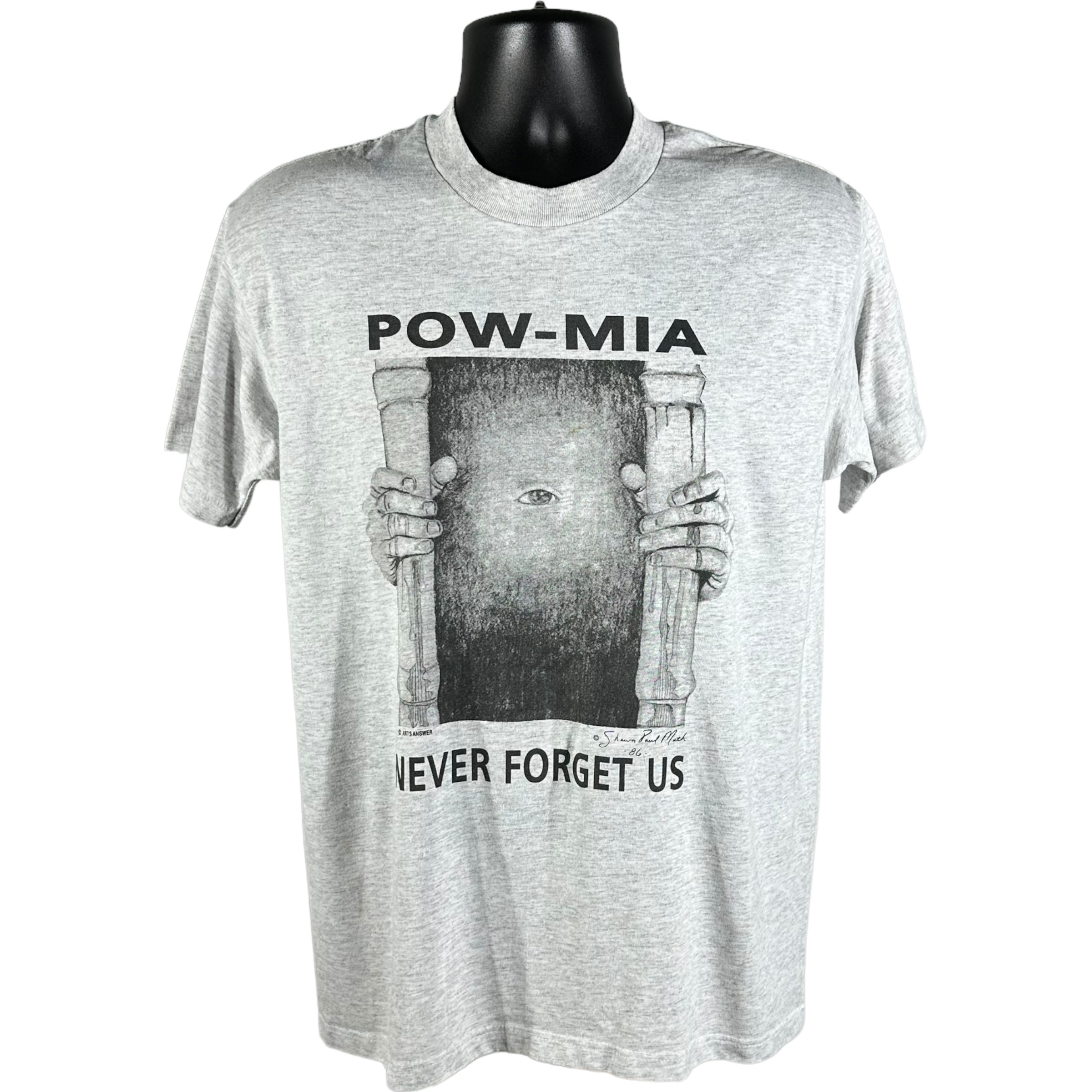 Vintage Pow Mia Never Forget Us Tee 80s