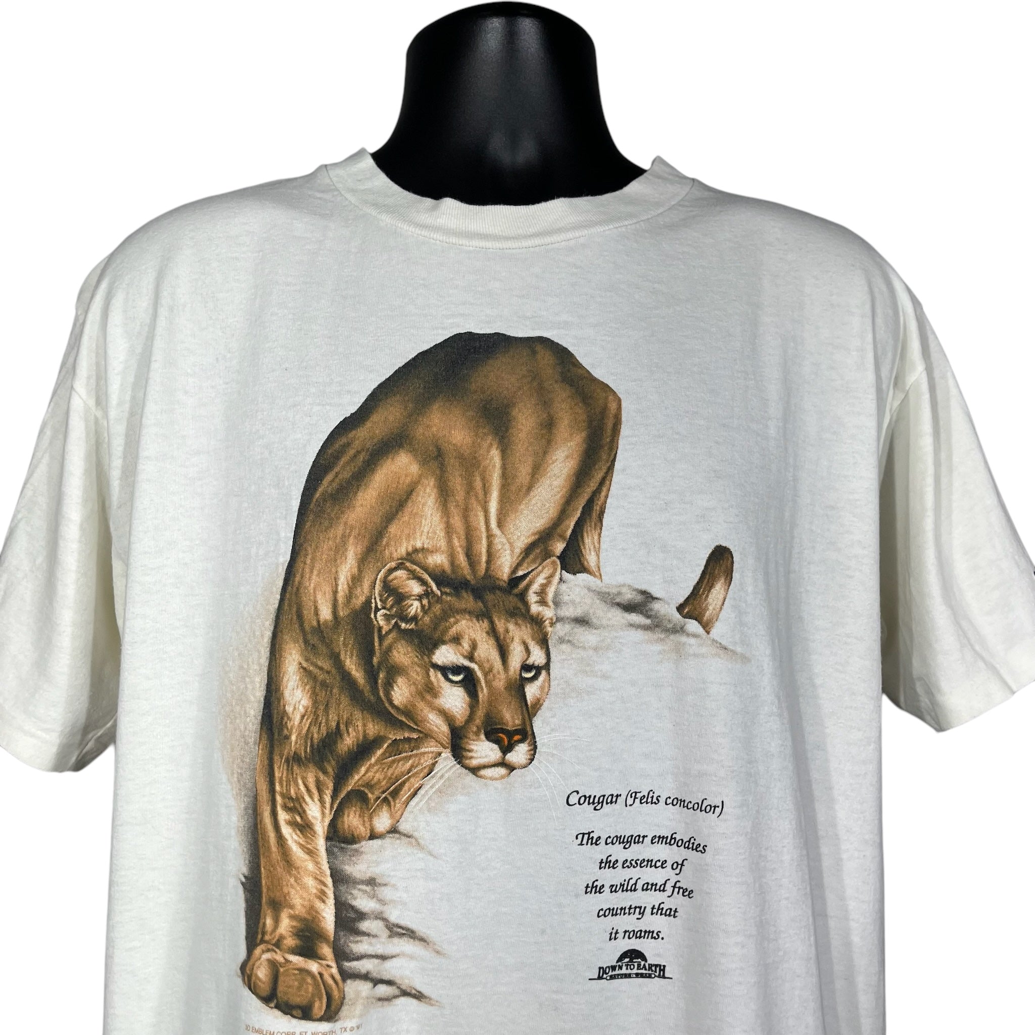 Vintage 3D Emblem Cougar Tee 90s