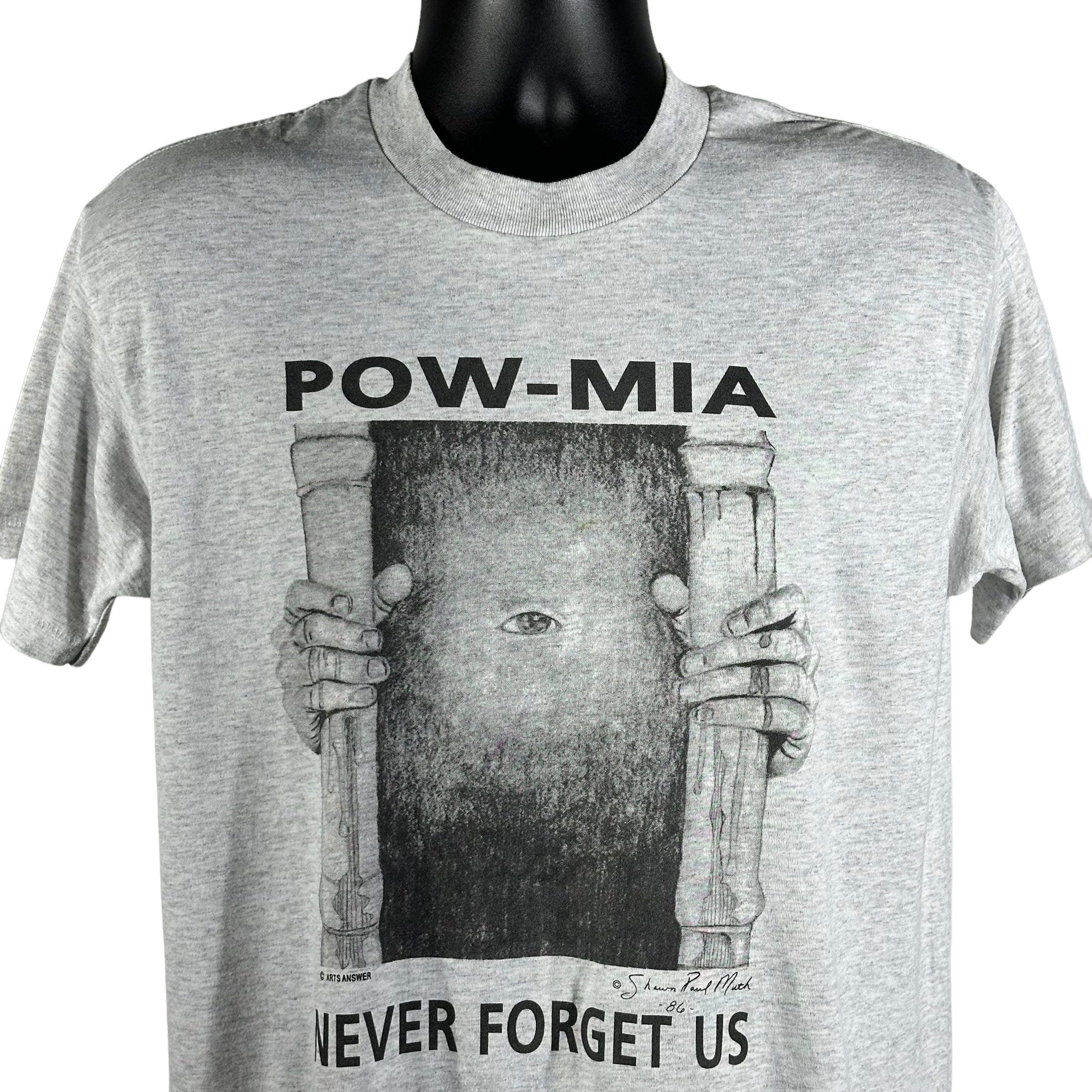 Vintage Pow Mia Never Forget Us Tee 80s