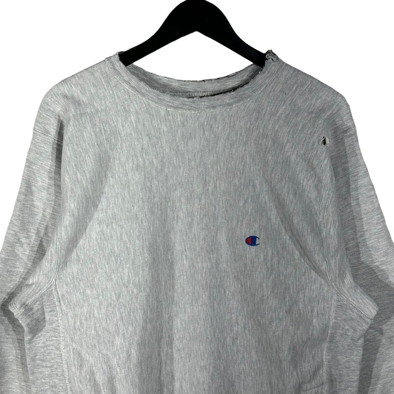 Vintage Champion Reverse Weave Distressed Crewneck