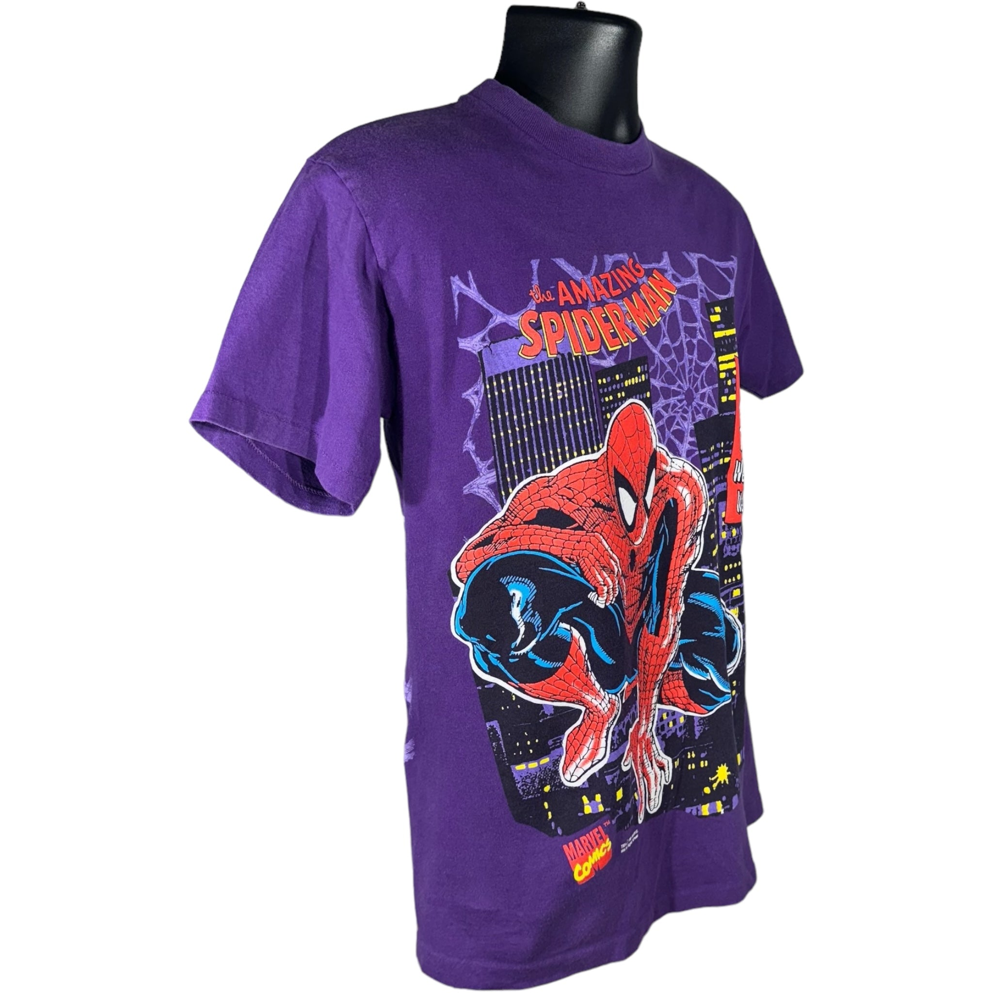 Vintage The Amazing Spiderman "What A Tangled Web We Weave" Tee 1993